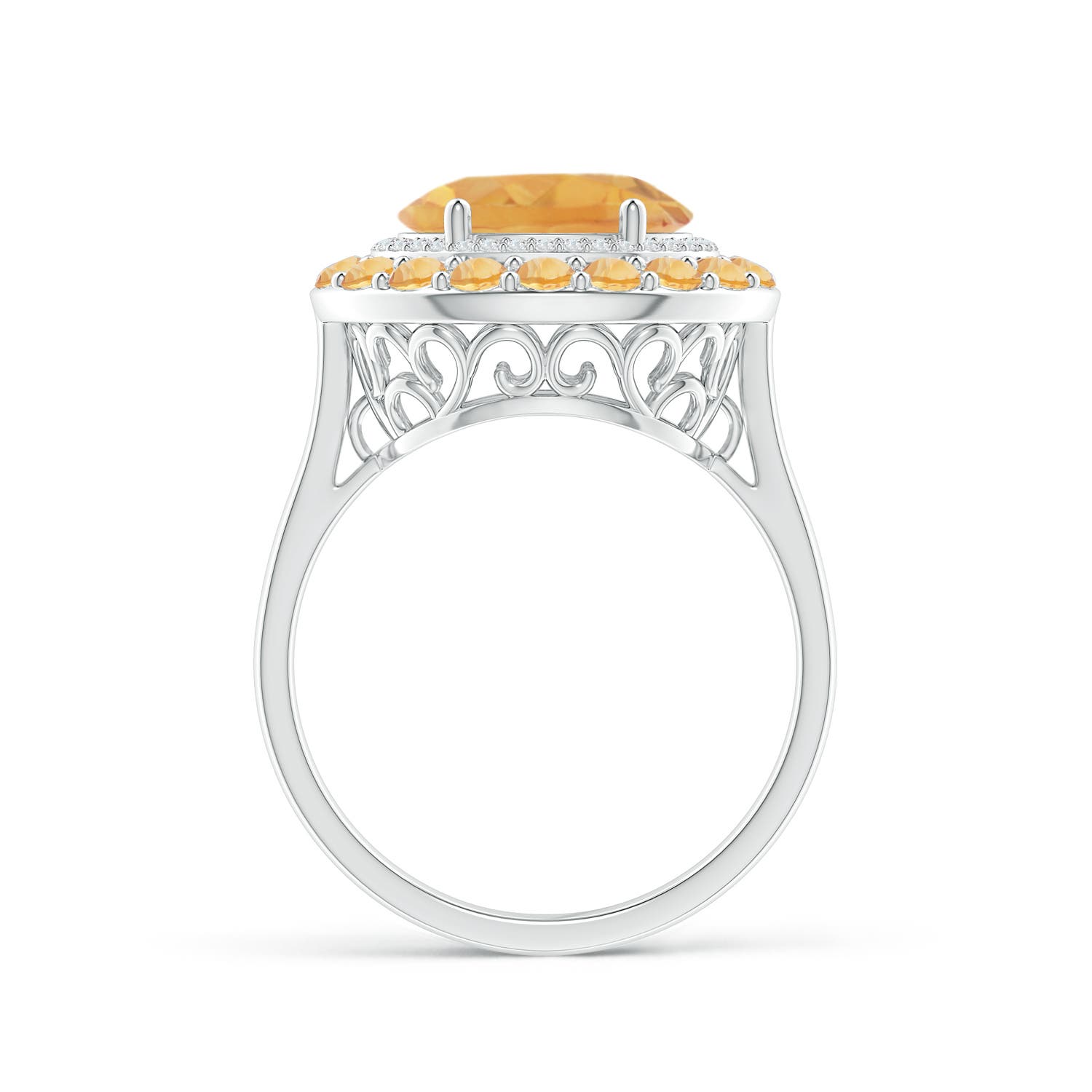 A - Citrine / 3.32 CT / 14 KT White Gold