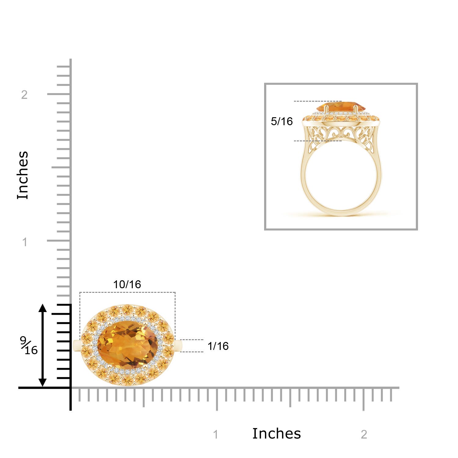 AA - Citrine / 3.32 CT / 14 KT Yellow Gold