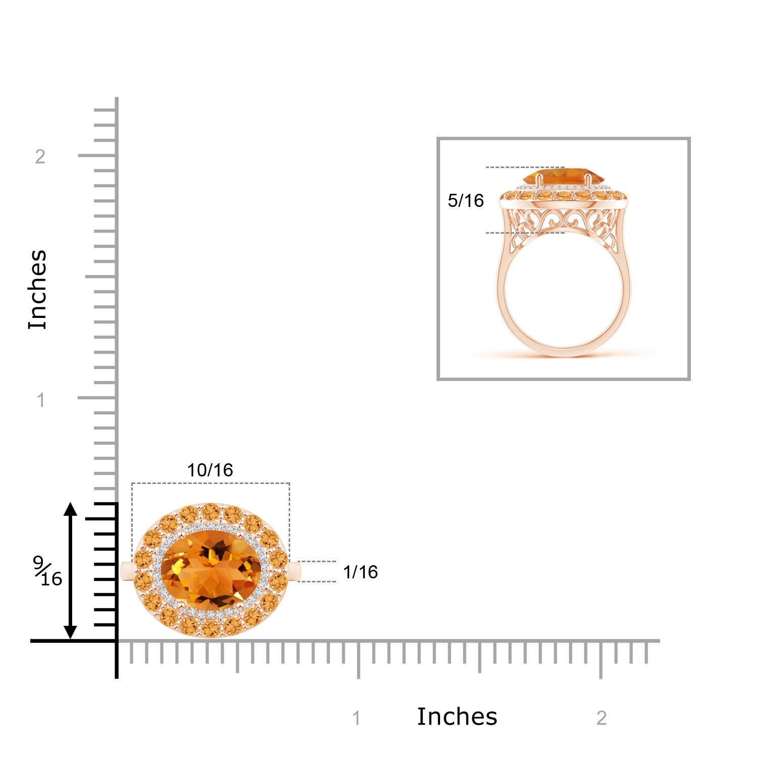 AAA - Citrine / 3.32 CT / 14 KT Rose Gold