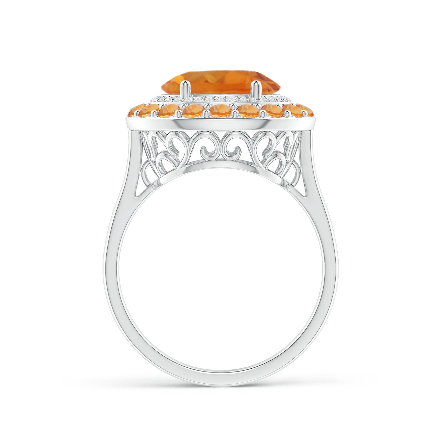 AAA - Citrine / 3.32 CT / 14 KT White Gold