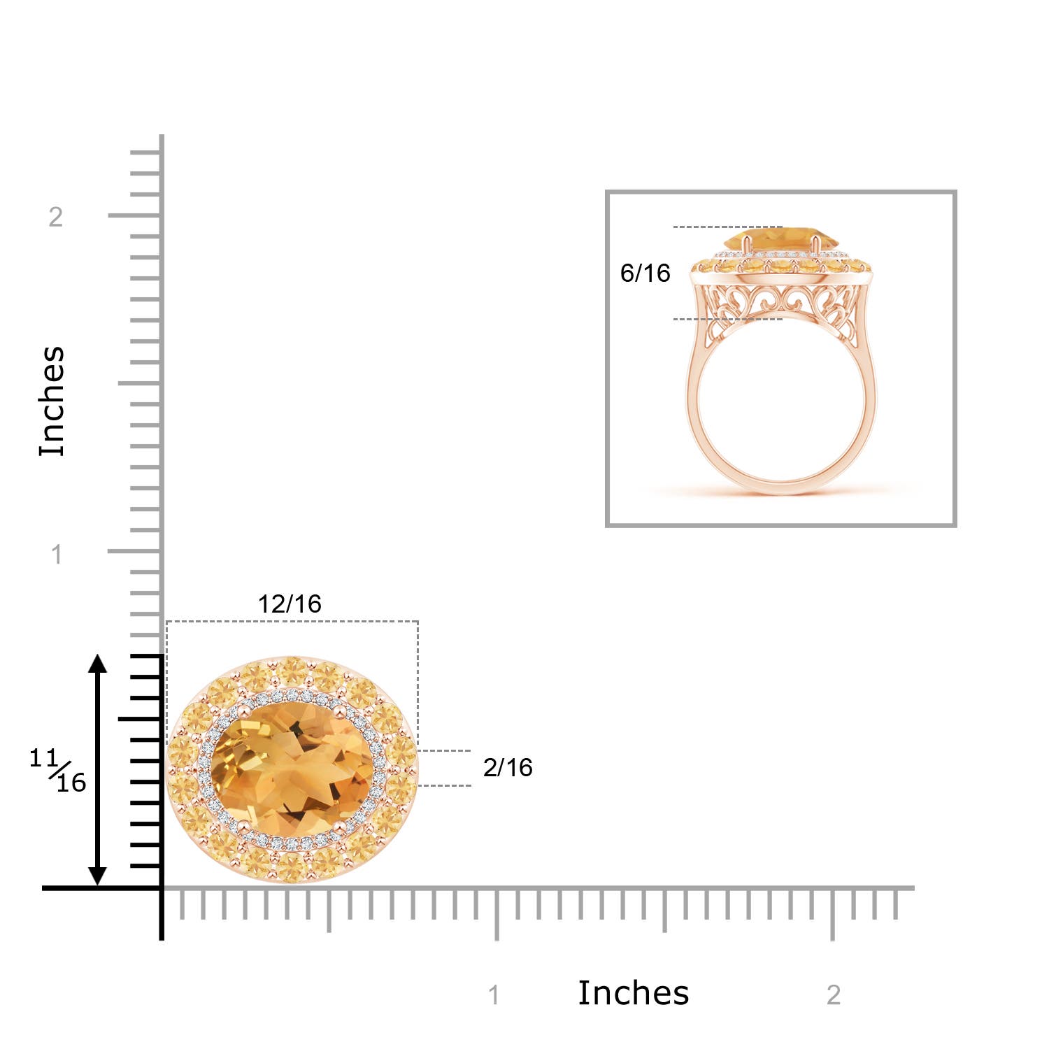 A - Citrine / 5.35 CT / 14 KT Rose Gold