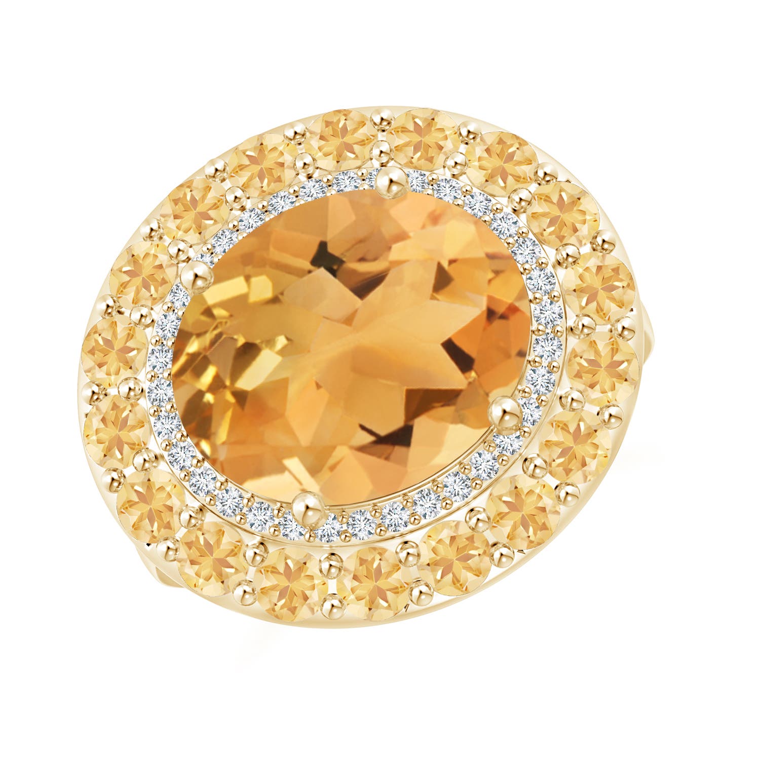 A - Citrine / 5.35 CT / 14 KT Yellow Gold