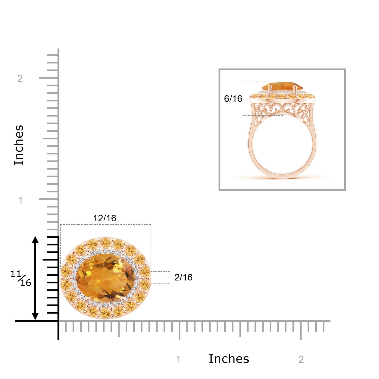 AA - Citrine / 5.35 CT / 14 KT Rose Gold