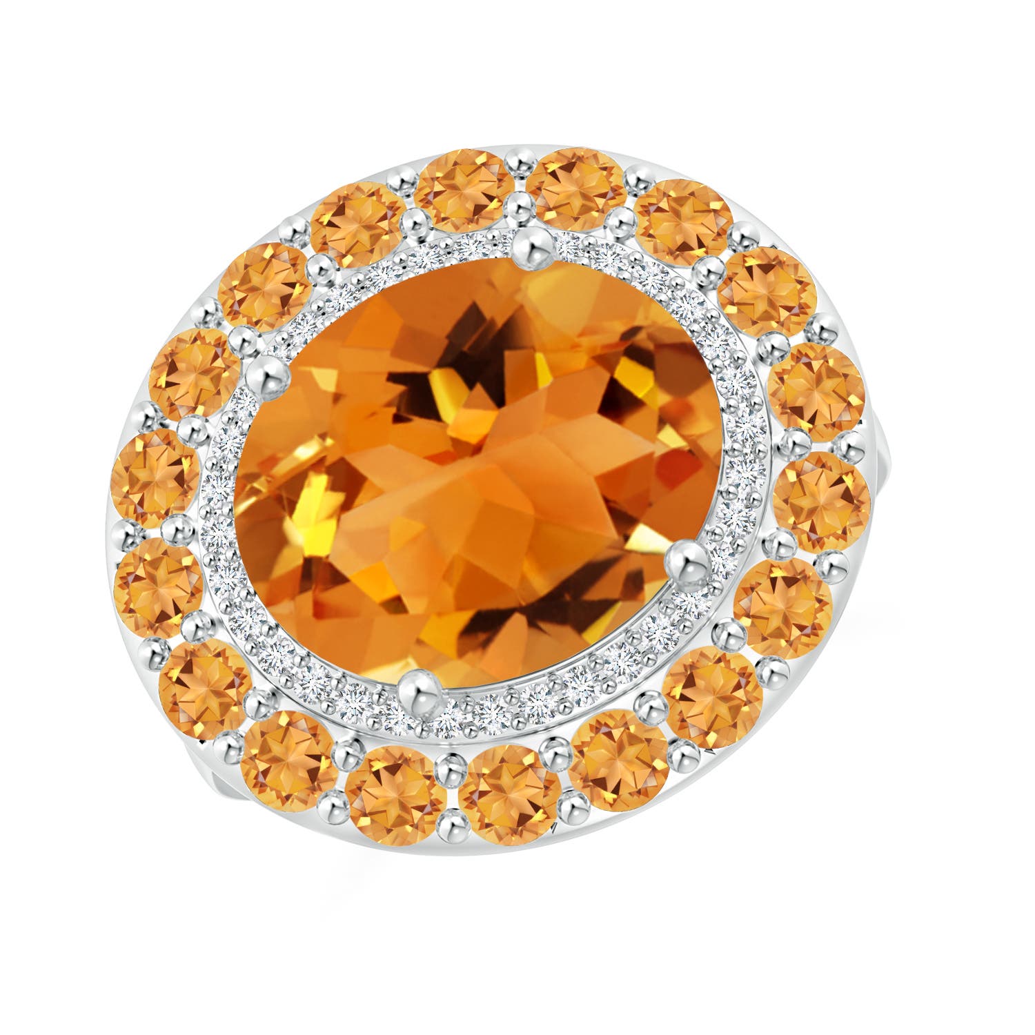 AAA - Citrine / 5.35 CT / 14 KT White Gold