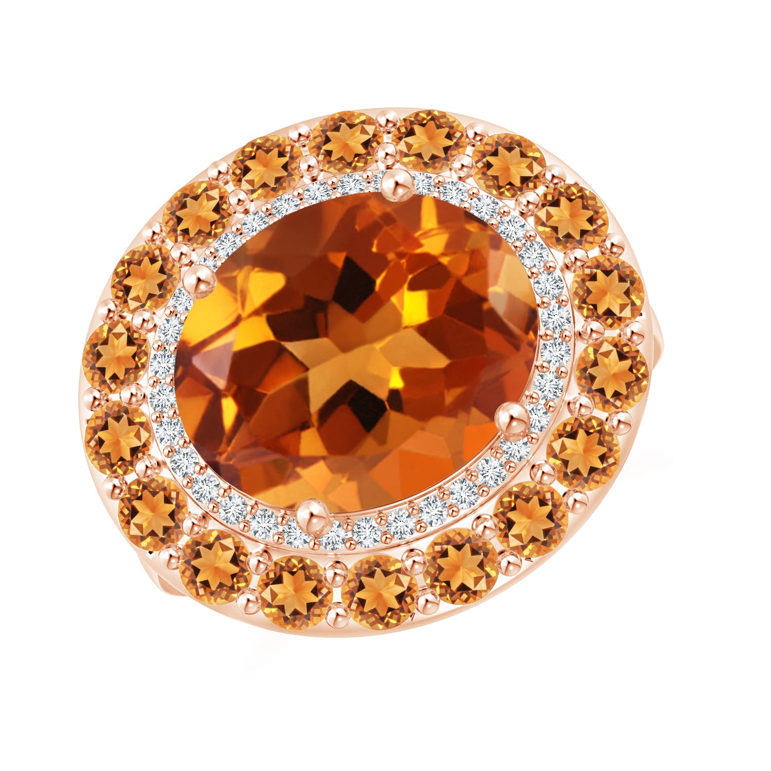 AAAA - Citrine / 5.35 CT / 14 KT Rose Gold