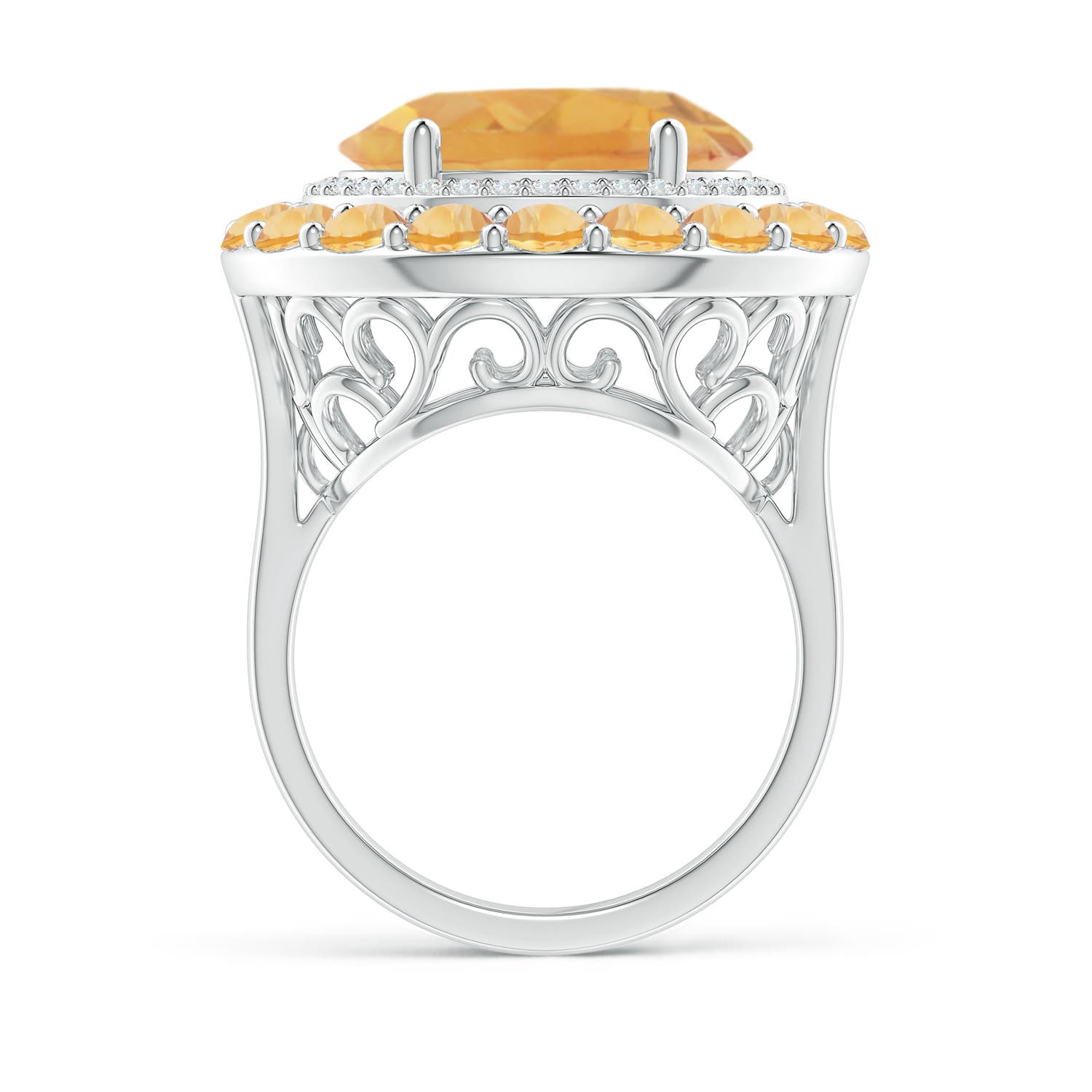 A - Citrine / 8.52 CT / 14 KT White Gold