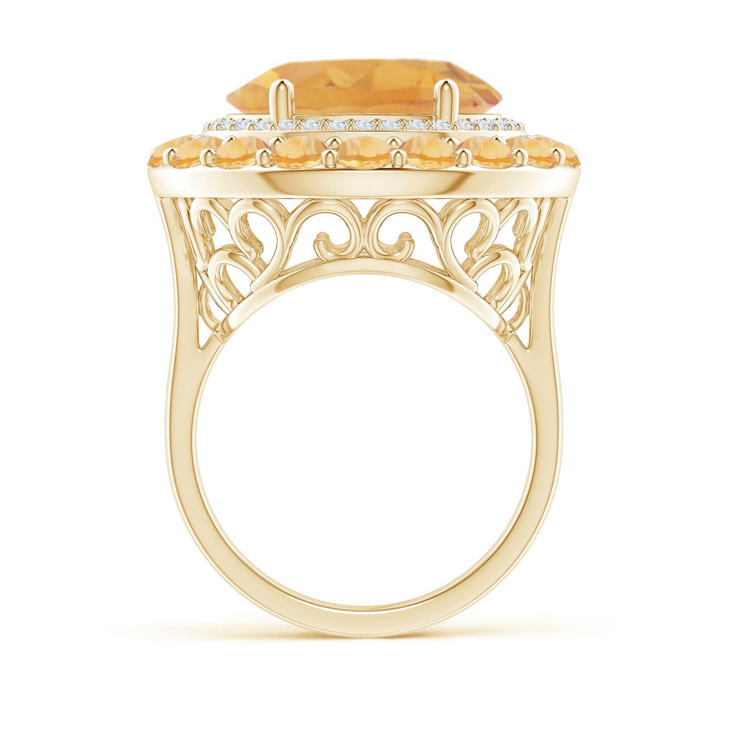 A - Citrine / 8.52 CT / 14 KT Yellow Gold