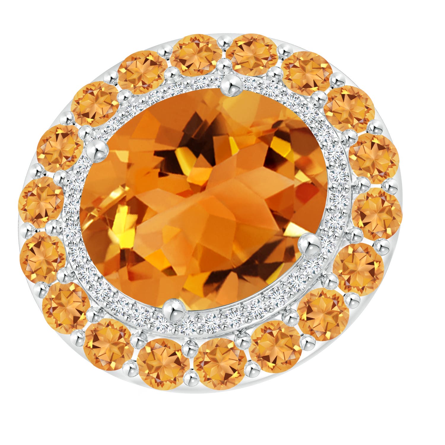 AAA - Citrine / 8.52 CT / 14 KT White Gold