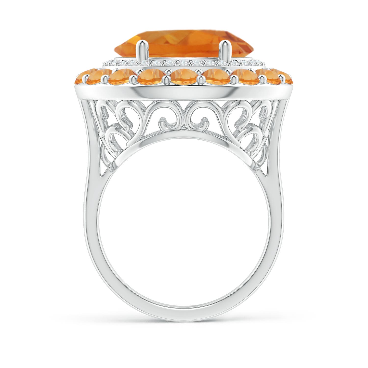 AAA - Citrine / 8.52 CT / 14 KT White Gold