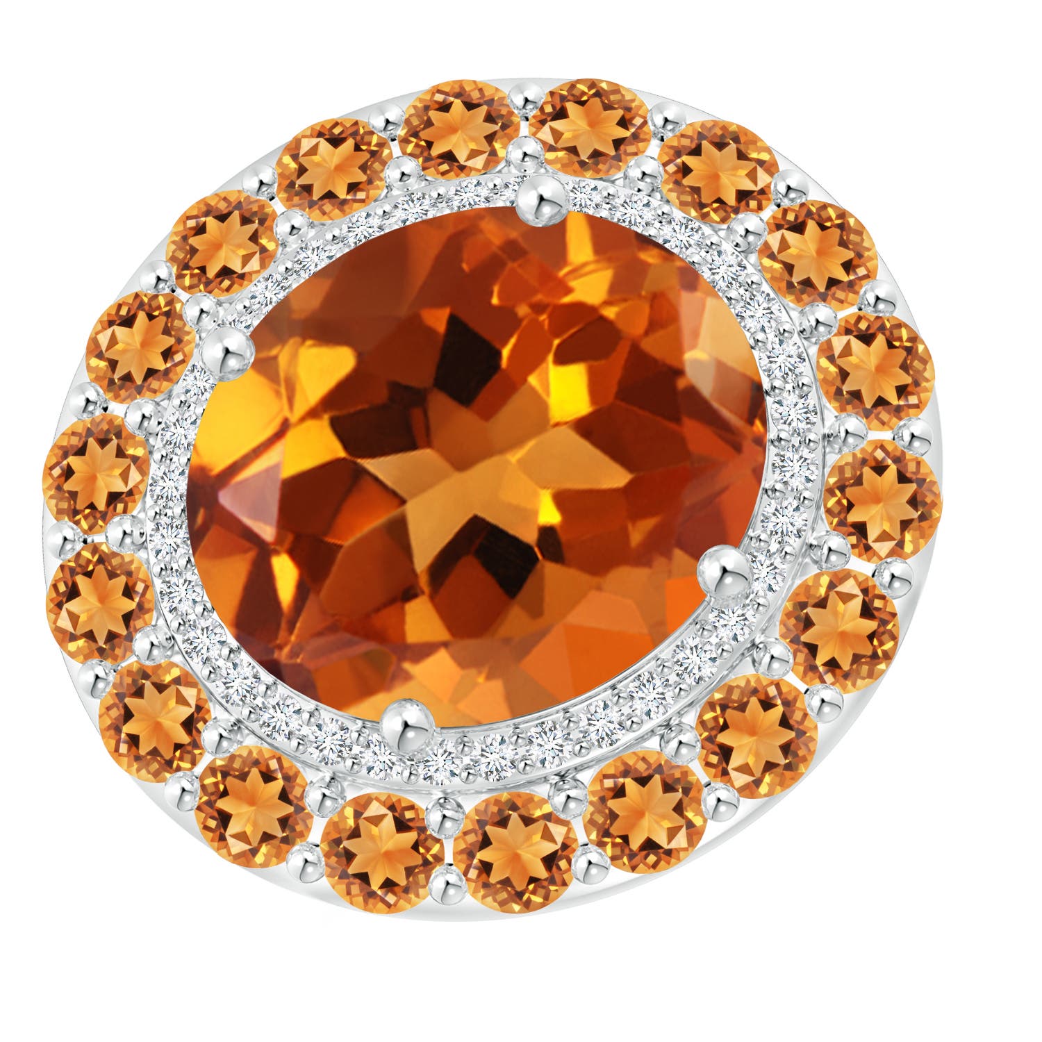 AAAA - Citrine / 8.52 CT / 14 KT White Gold