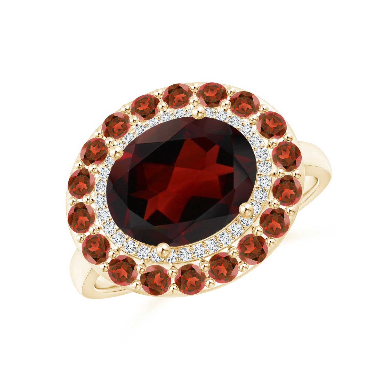 AA - Garnet / 3.77 CT / 14 KT Yellow Gold