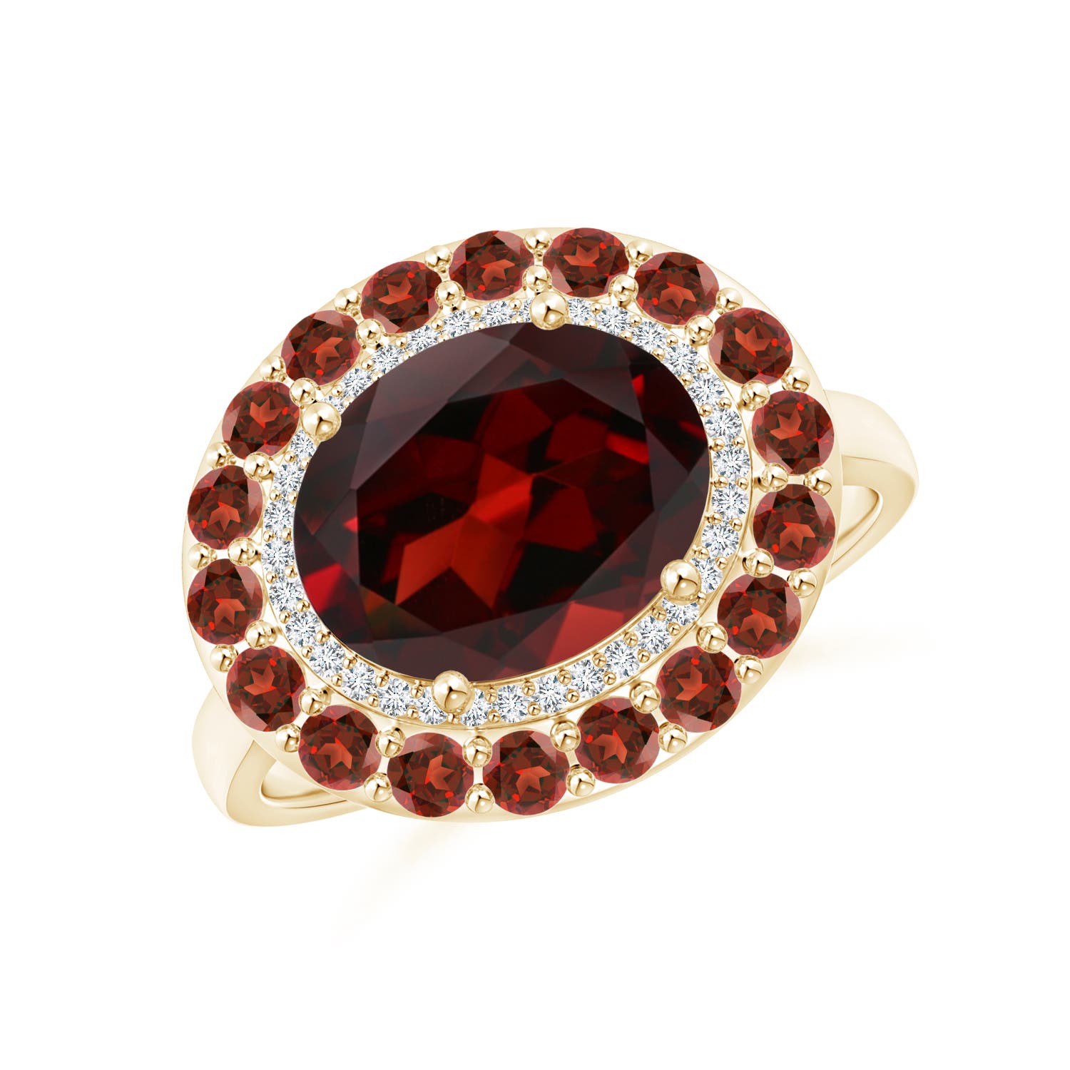 AAA - Garnet / 3.77 CT / 14 KT Yellow Gold