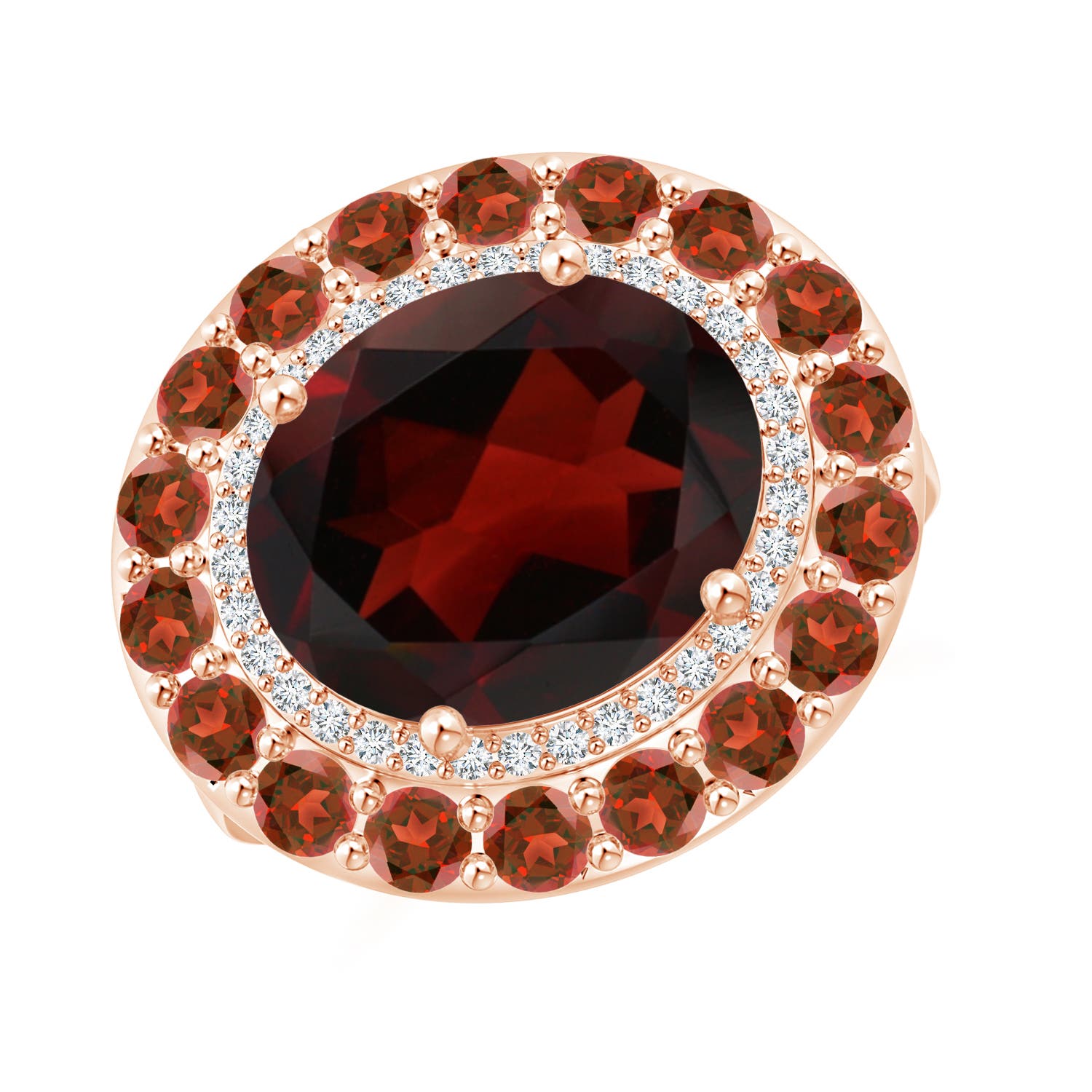 AA - Garnet / 6.76 CT / 14 KT Rose Gold