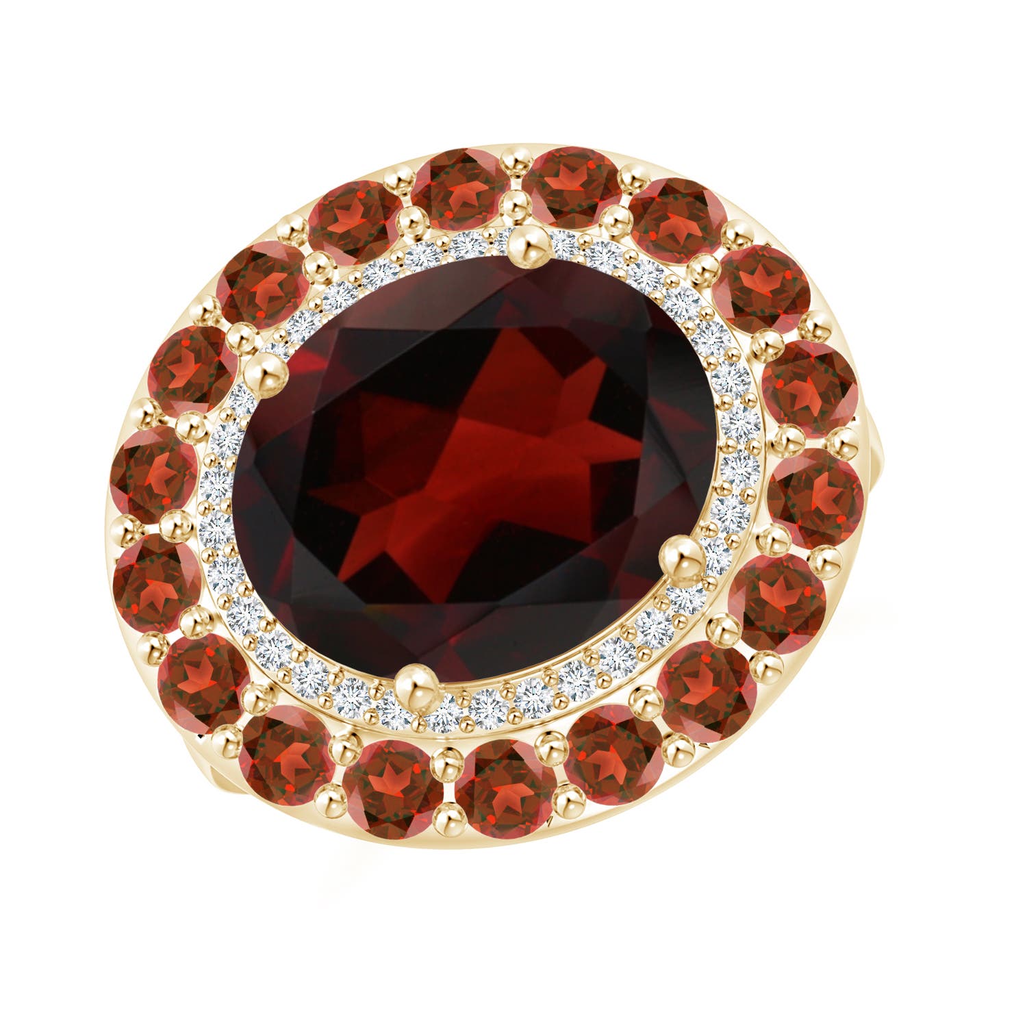 AA - Garnet / 6.76 CT / 14 KT Yellow Gold