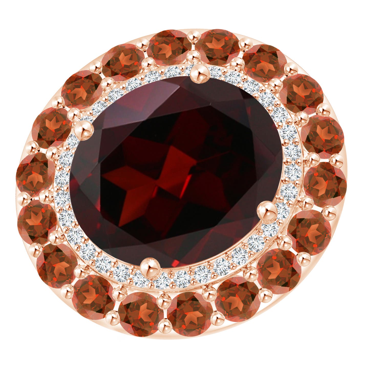 A - Garnet / 10.42 CT / 14 KT Rose Gold