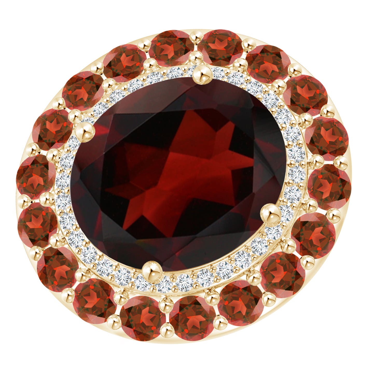 AA - Garnet / 10.42 CT / 14 KT Yellow Gold