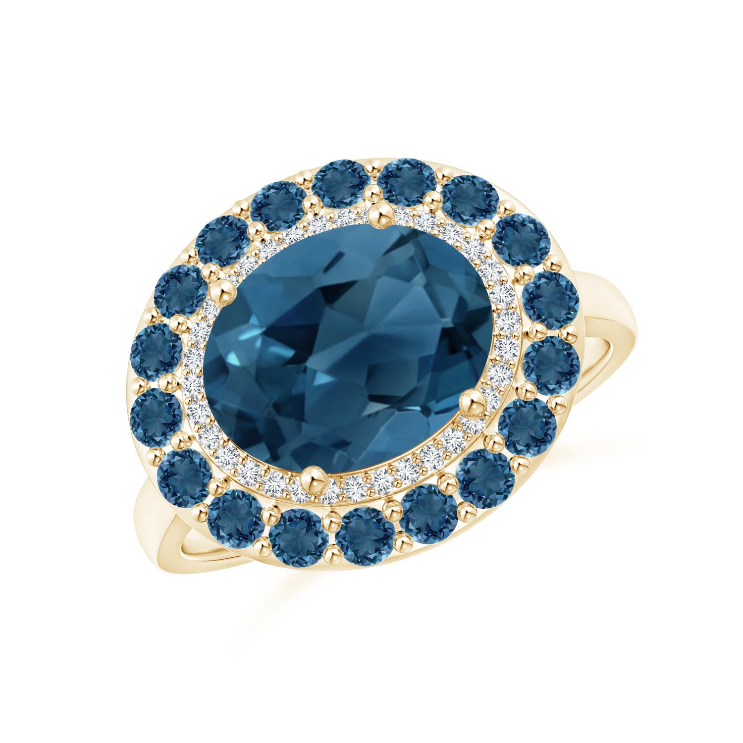 AA - London Blue Topaz / 4.07 CT / 14 KT Yellow Gold