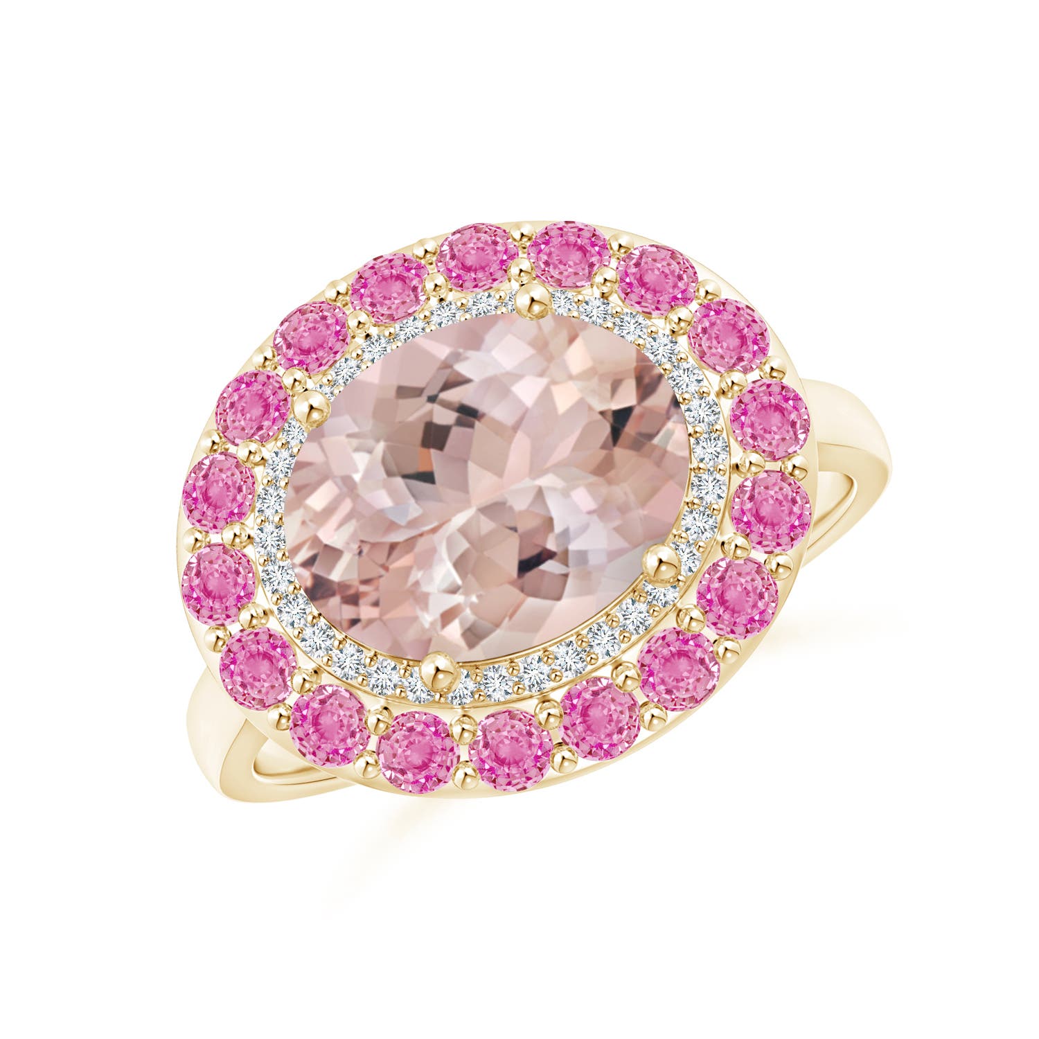 AA - Morganite / 3.32 CT / 14 KT Yellow Gold