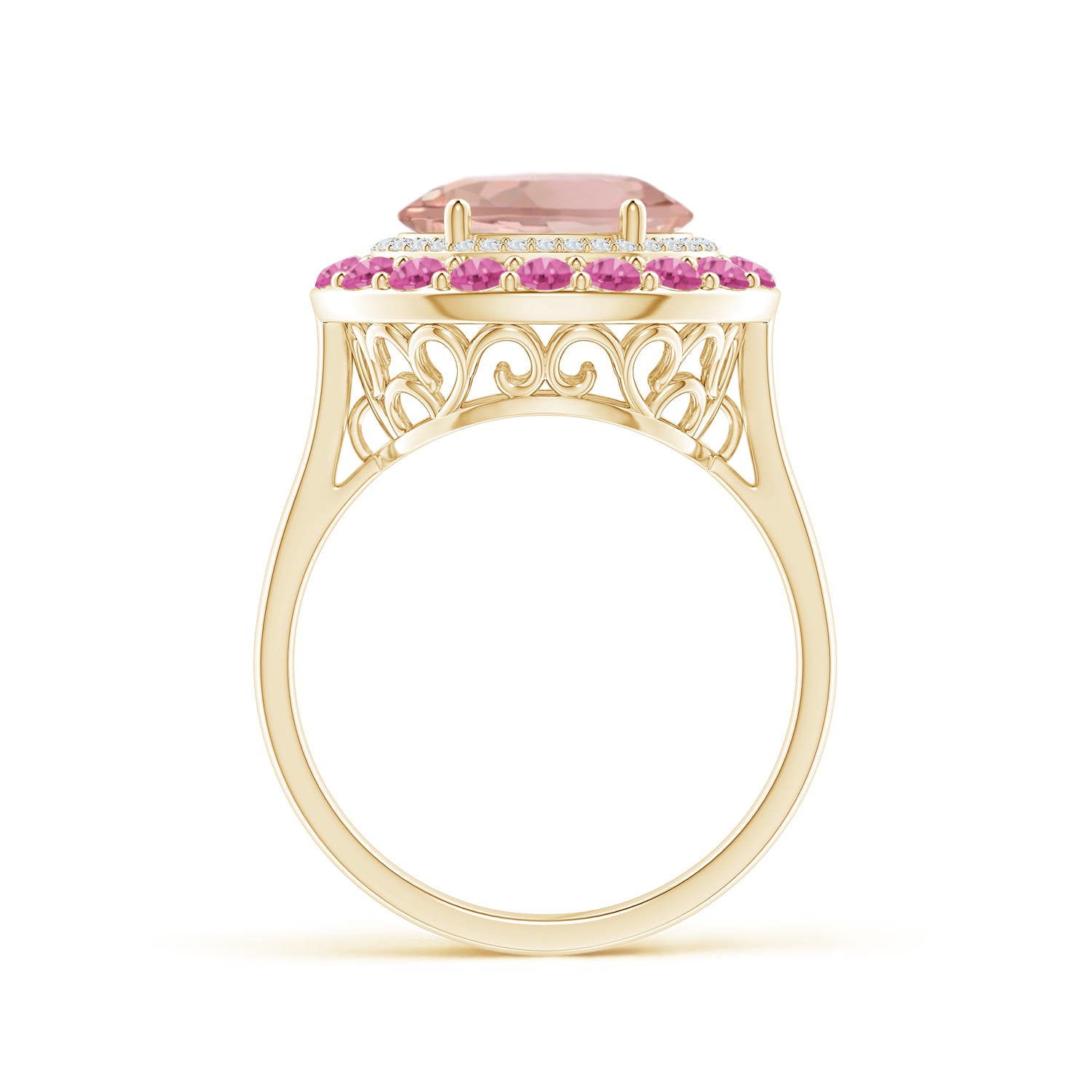 AAA - Morganite / 3.32 CT / 14 KT Yellow Gold