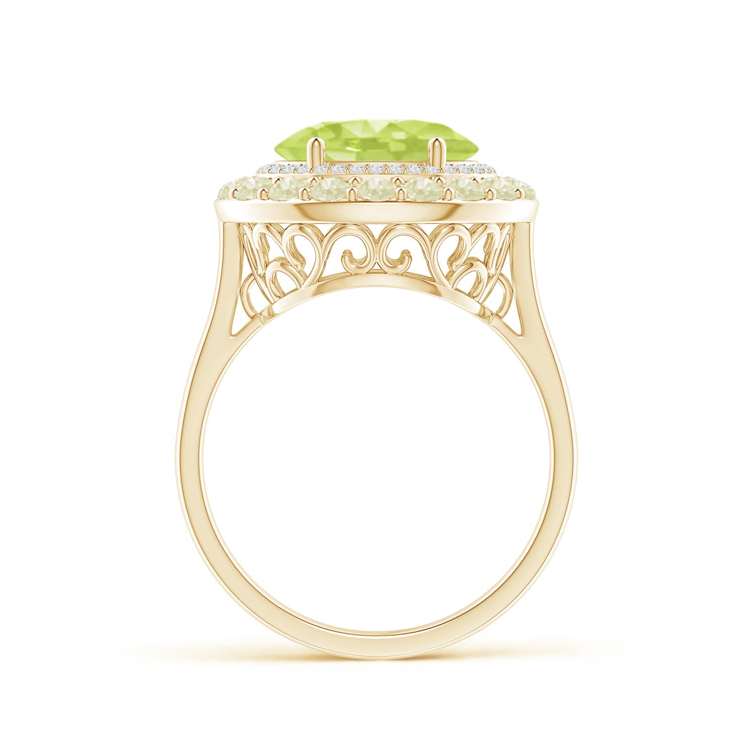 A - Peridot / 3.42 CT / 14 KT Yellow Gold