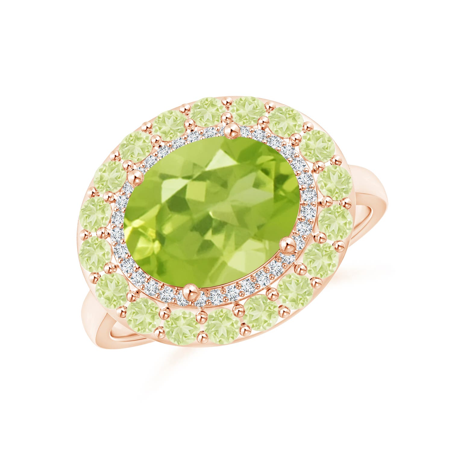 AA - Peridot / 3.42 CT / 14 KT Rose Gold