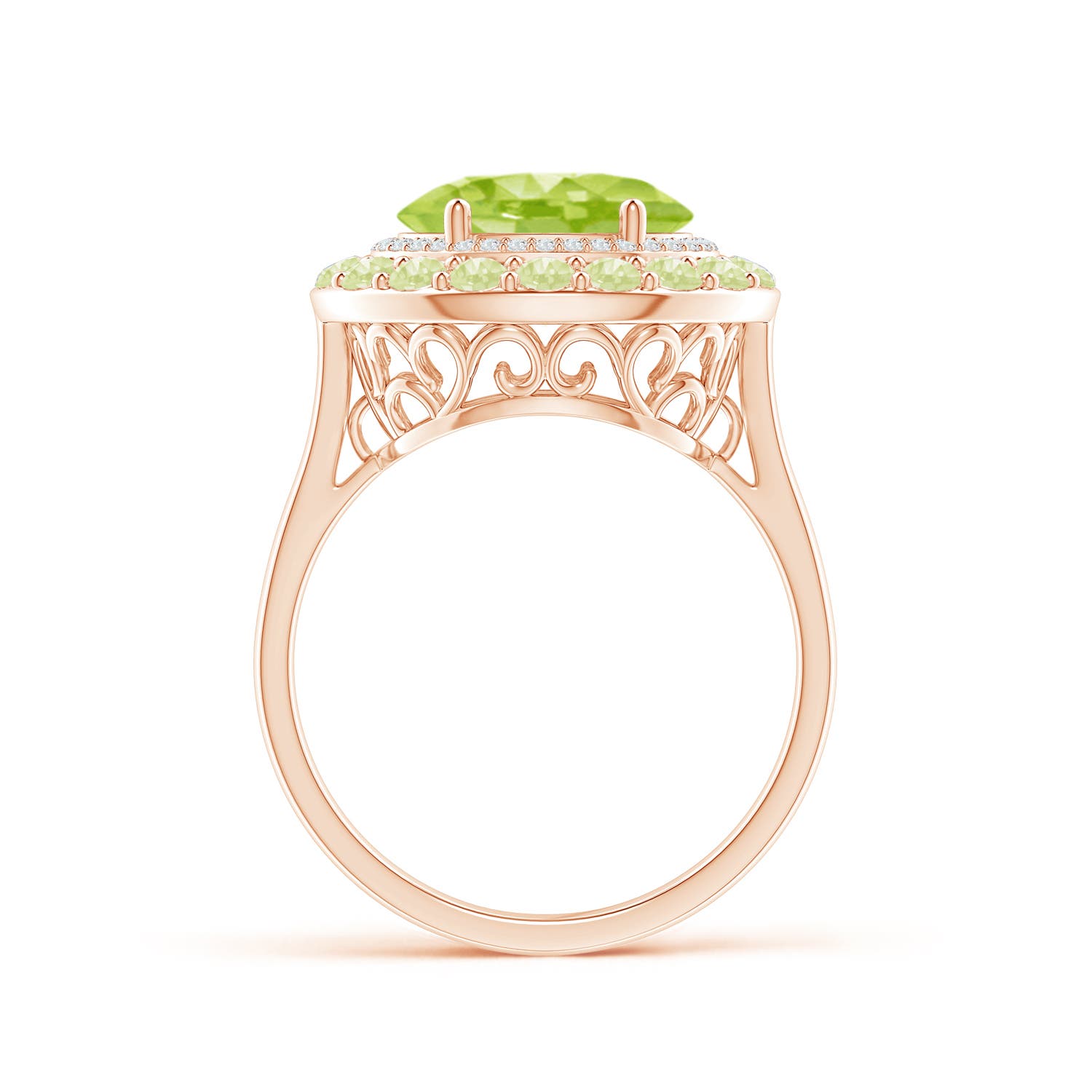 AA - Peridot / 3.42 CT / 14 KT Rose Gold