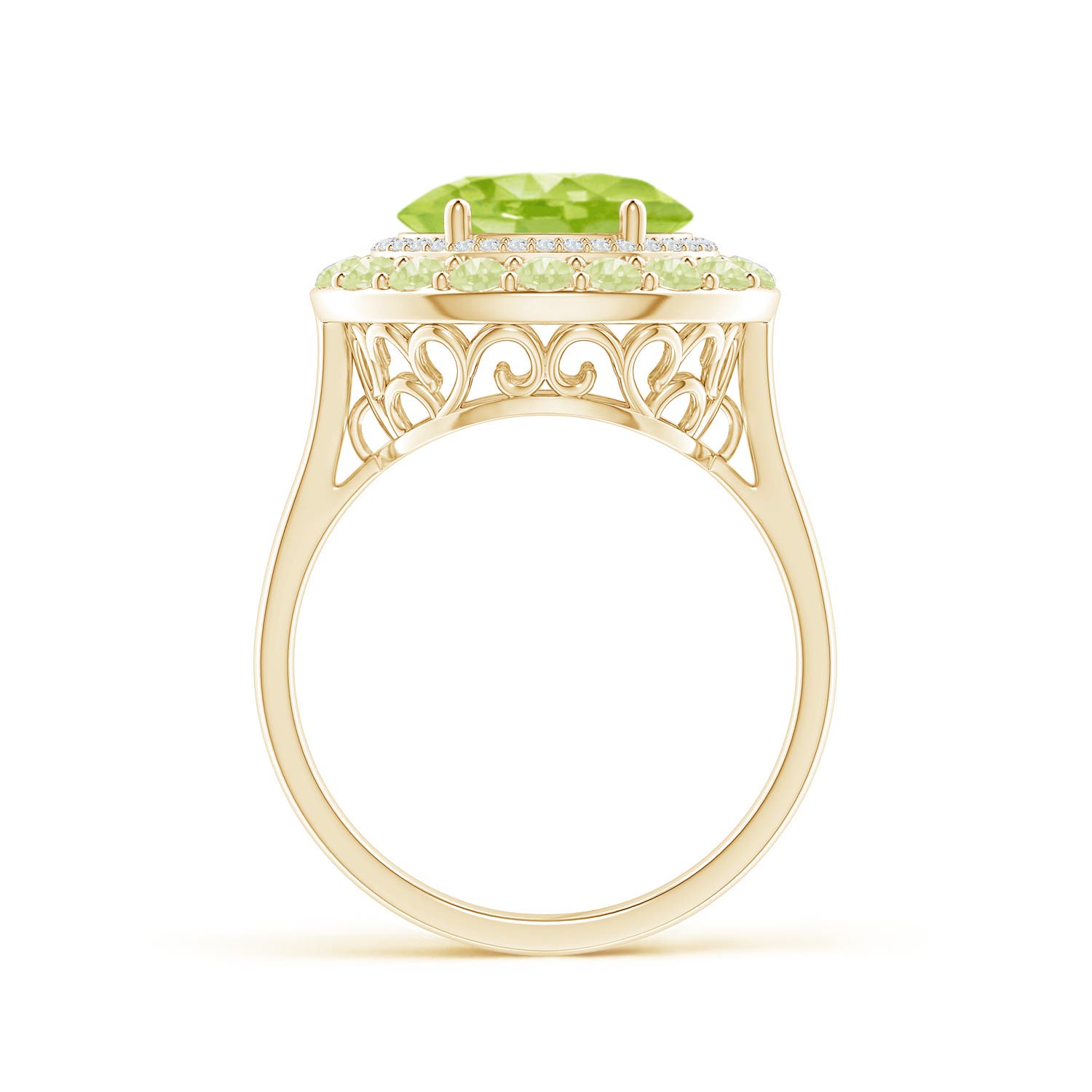 AA - Peridot / 3.42 CT / 14 KT Yellow Gold