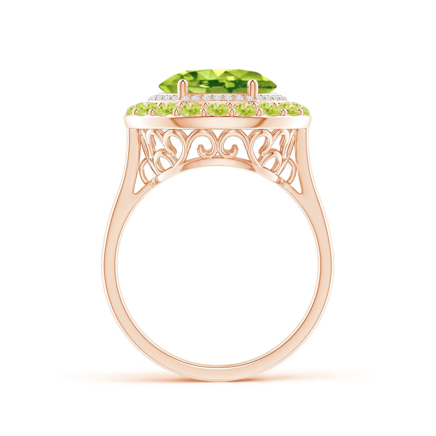 AAA - Peridot / 3.42 CT / 14 KT Rose Gold