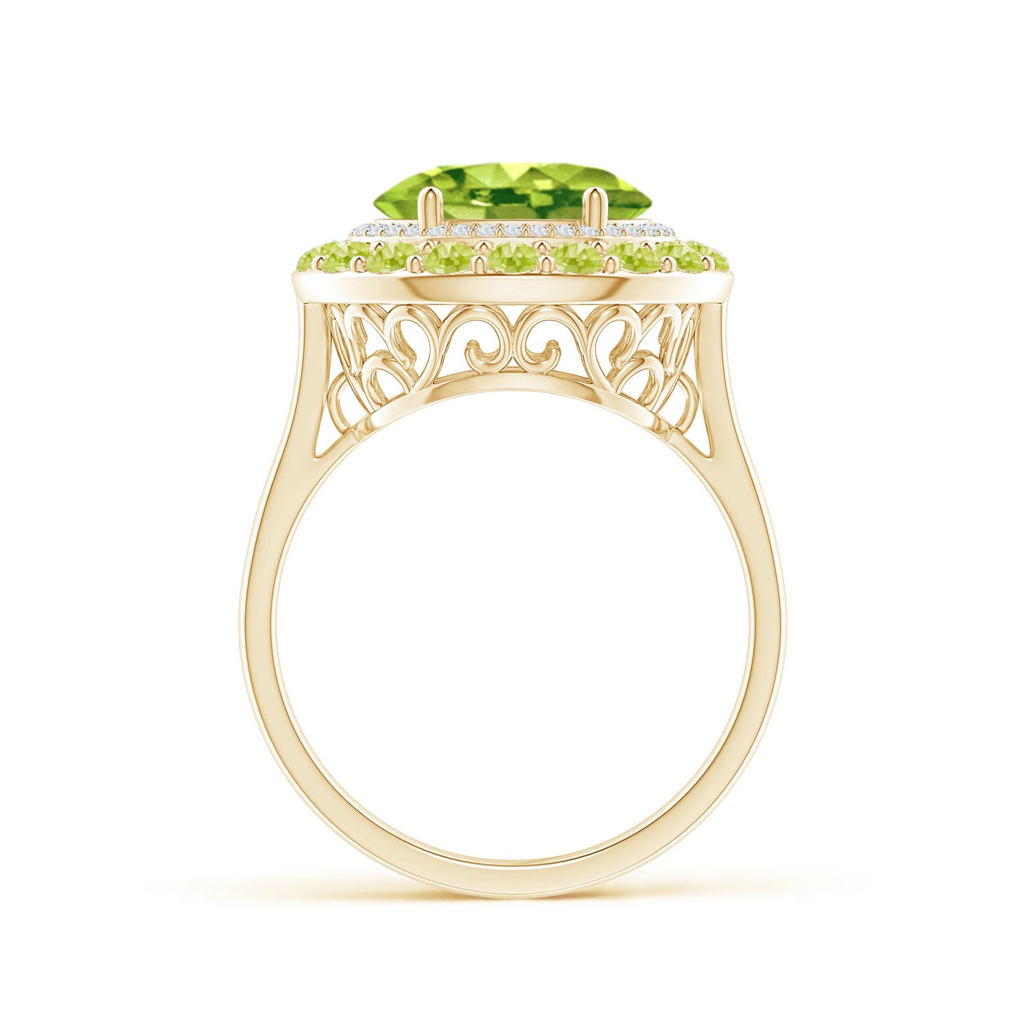 AAA - Peridot / 3.42 CT / 14 KT Yellow Gold