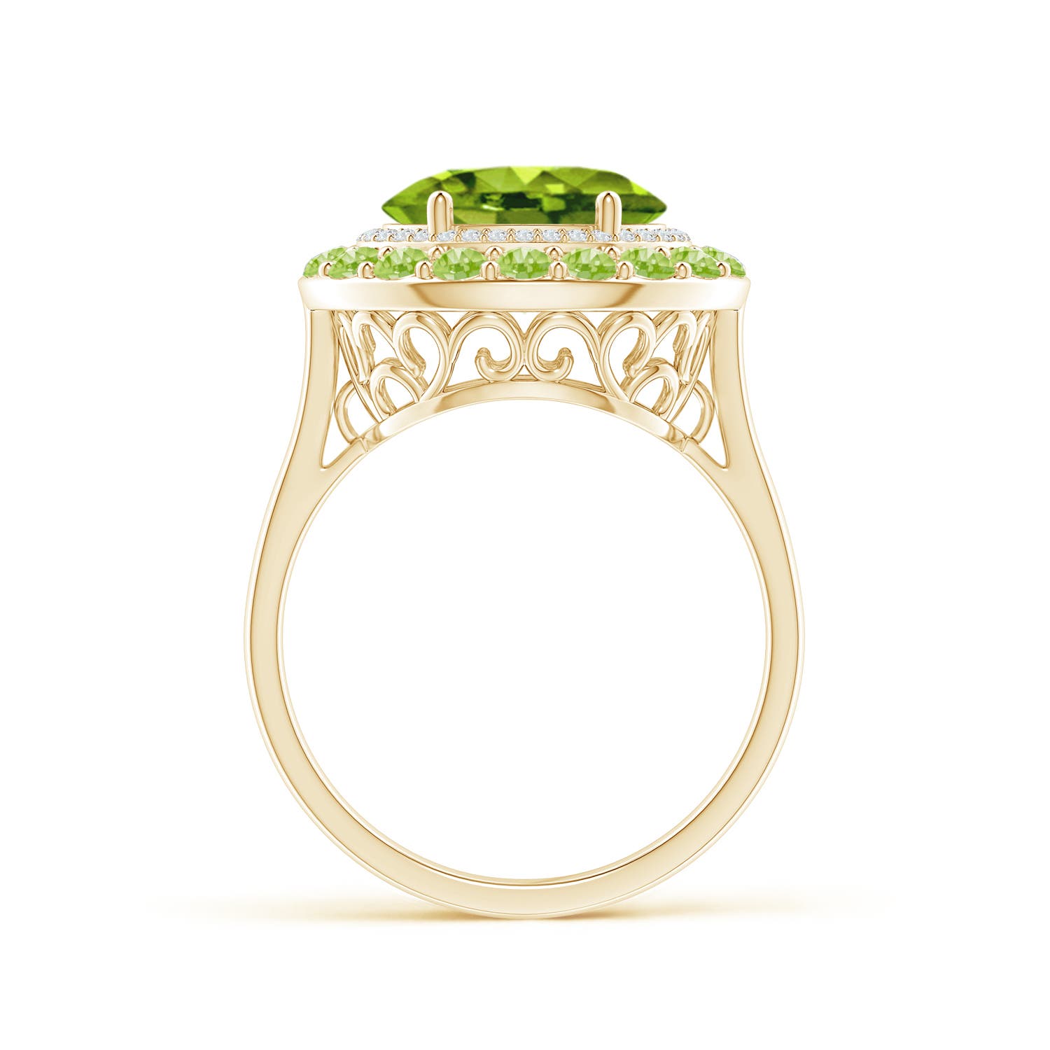 AAAA - Peridot / 3.42 CT / 14 KT Yellow Gold