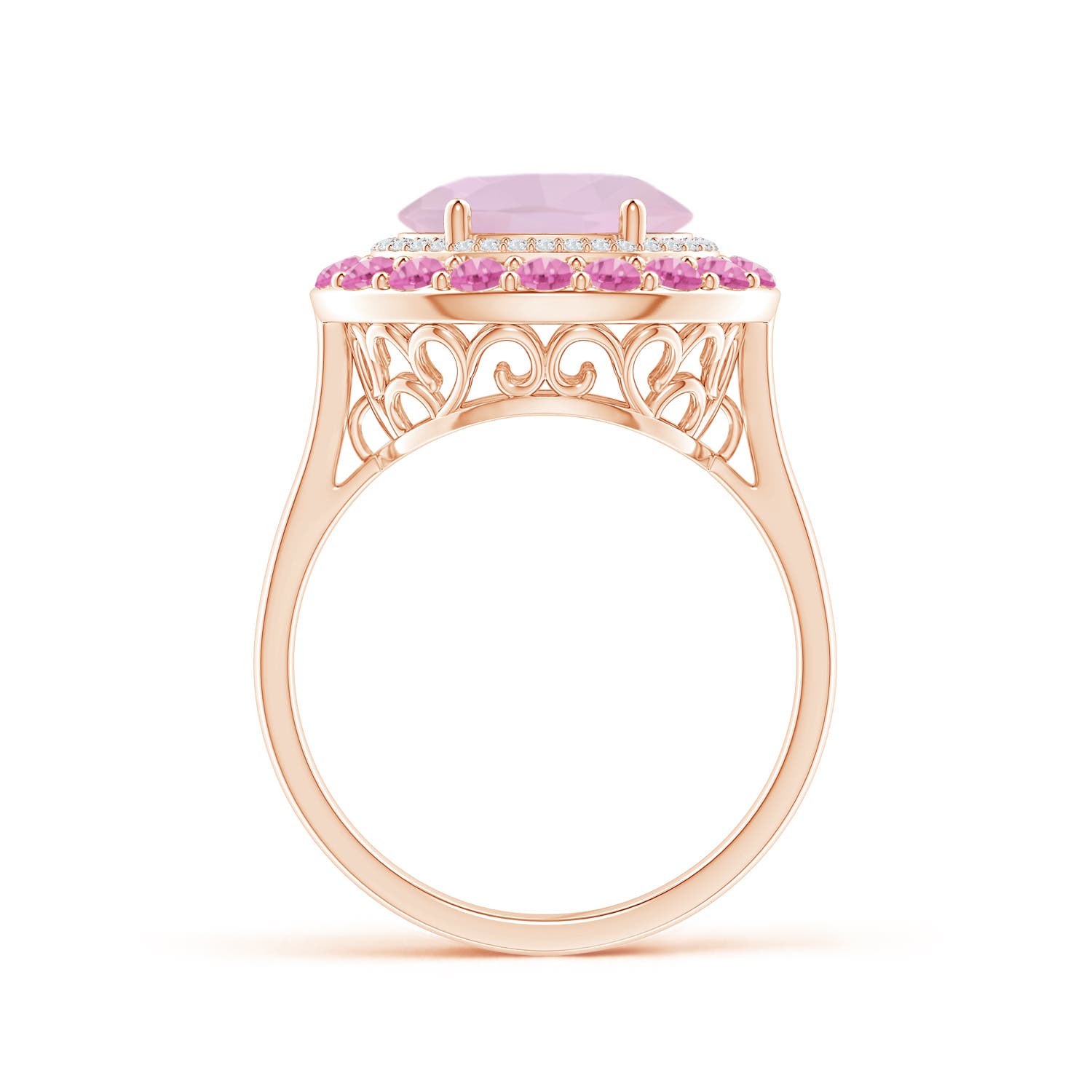 AA - Rose Quartz / 3.02 CT / 14 KT Rose Gold