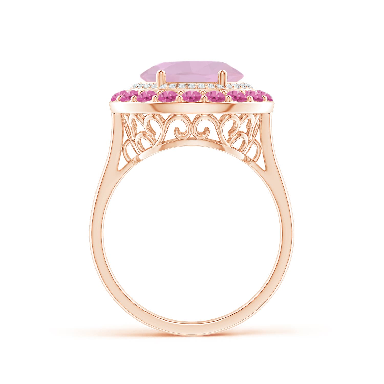 AAA - Rose Quartz / 3.02 CT / 14 KT Rose Gold