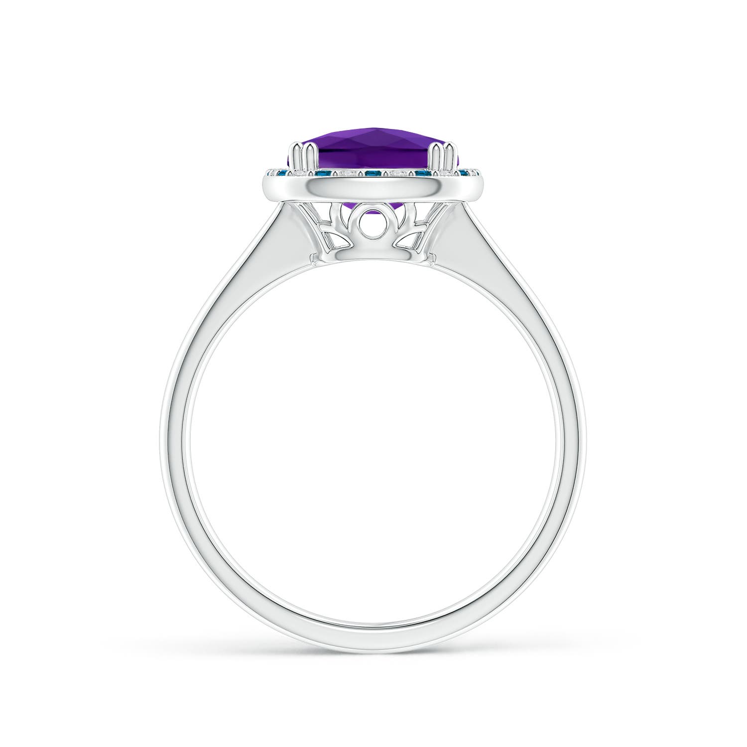 AAA - Amethyst / 3.14 CT / 14 KT White Gold