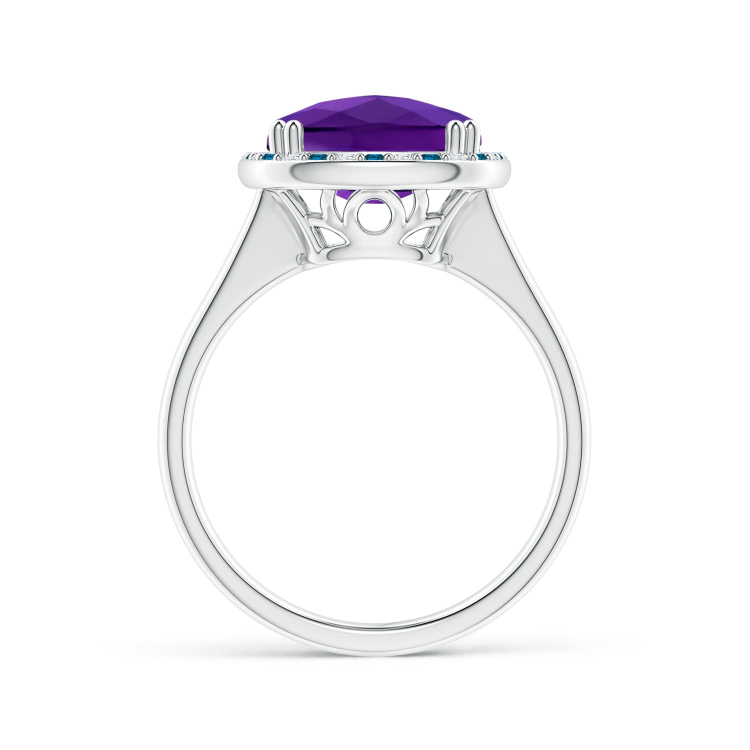 AAAA - Amethyst / 4.59 CT / 14 KT White Gold