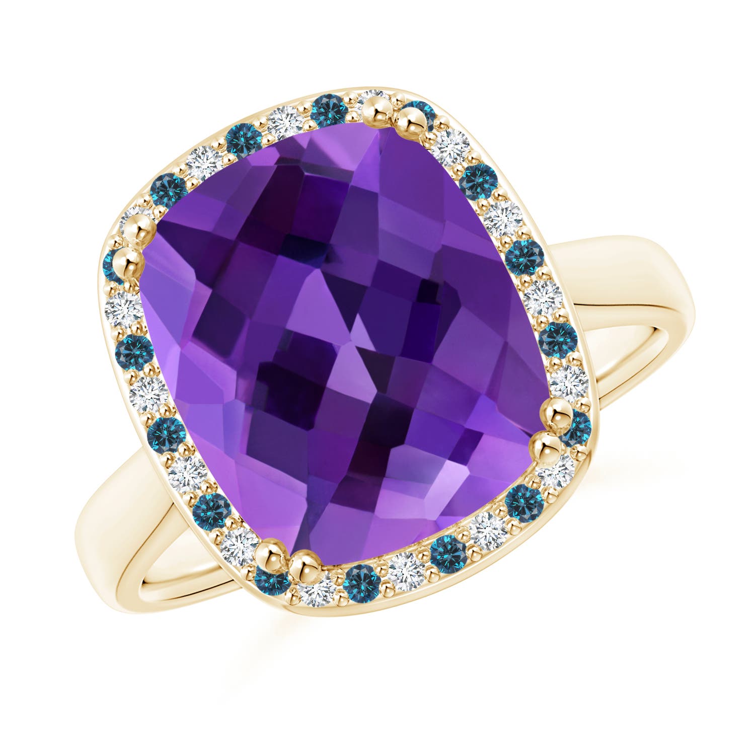 AAAA - Amethyst / 4.59 CT / 14 KT Yellow Gold