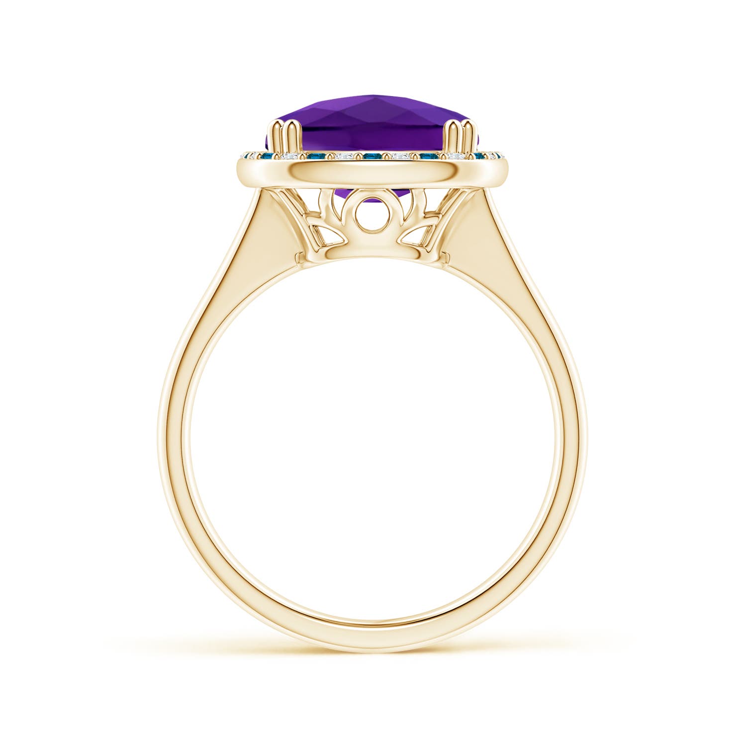 AAAA - Amethyst / 4.59 CT / 14 KT Yellow Gold