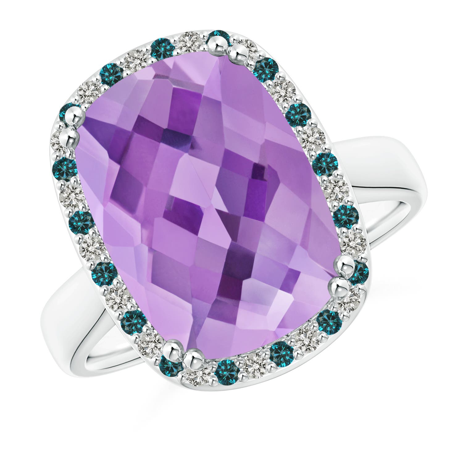 A - Amethyst / 6.27 CT / 14 KT White Gold