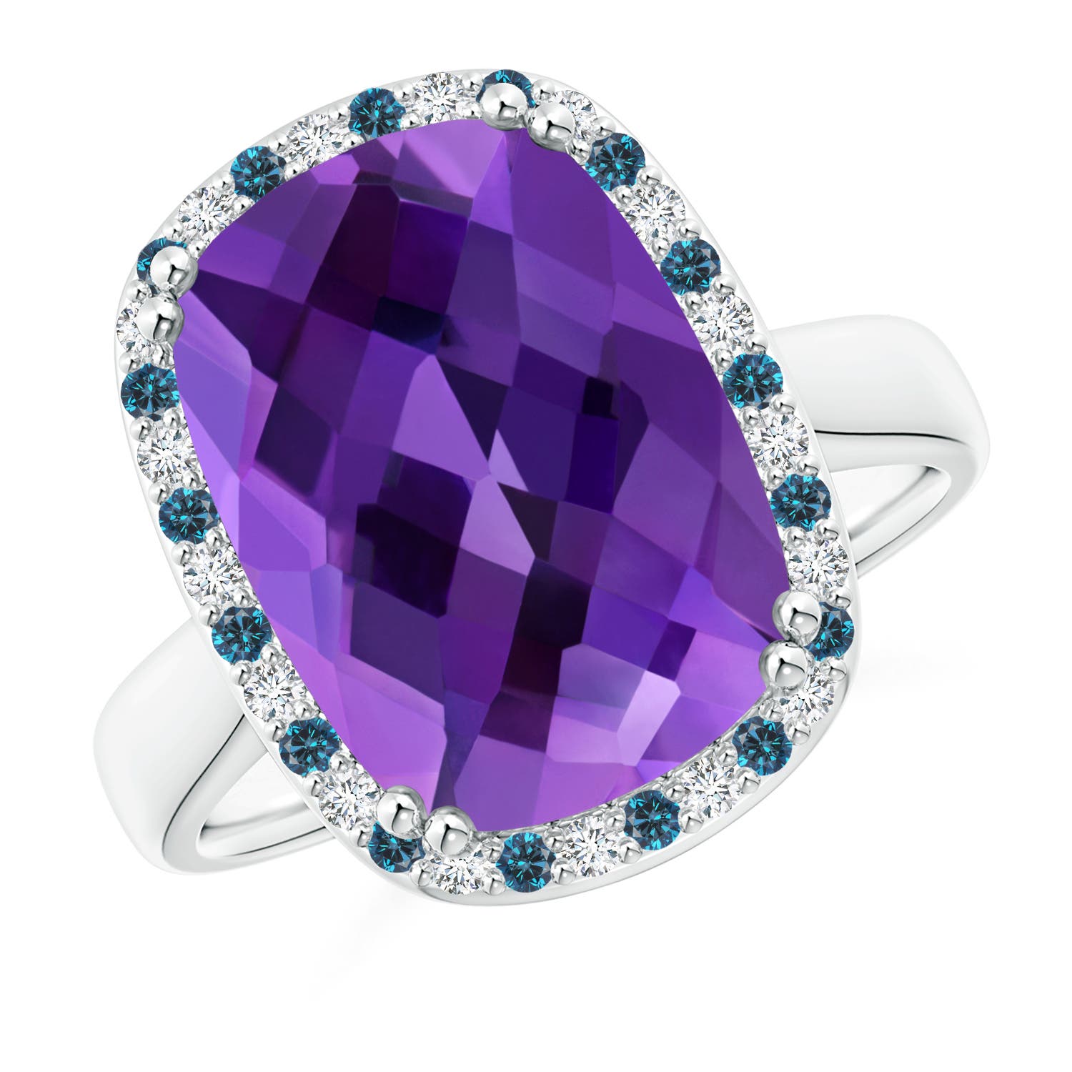 AAAA - Amethyst / 6.27 CT / 14 KT White Gold