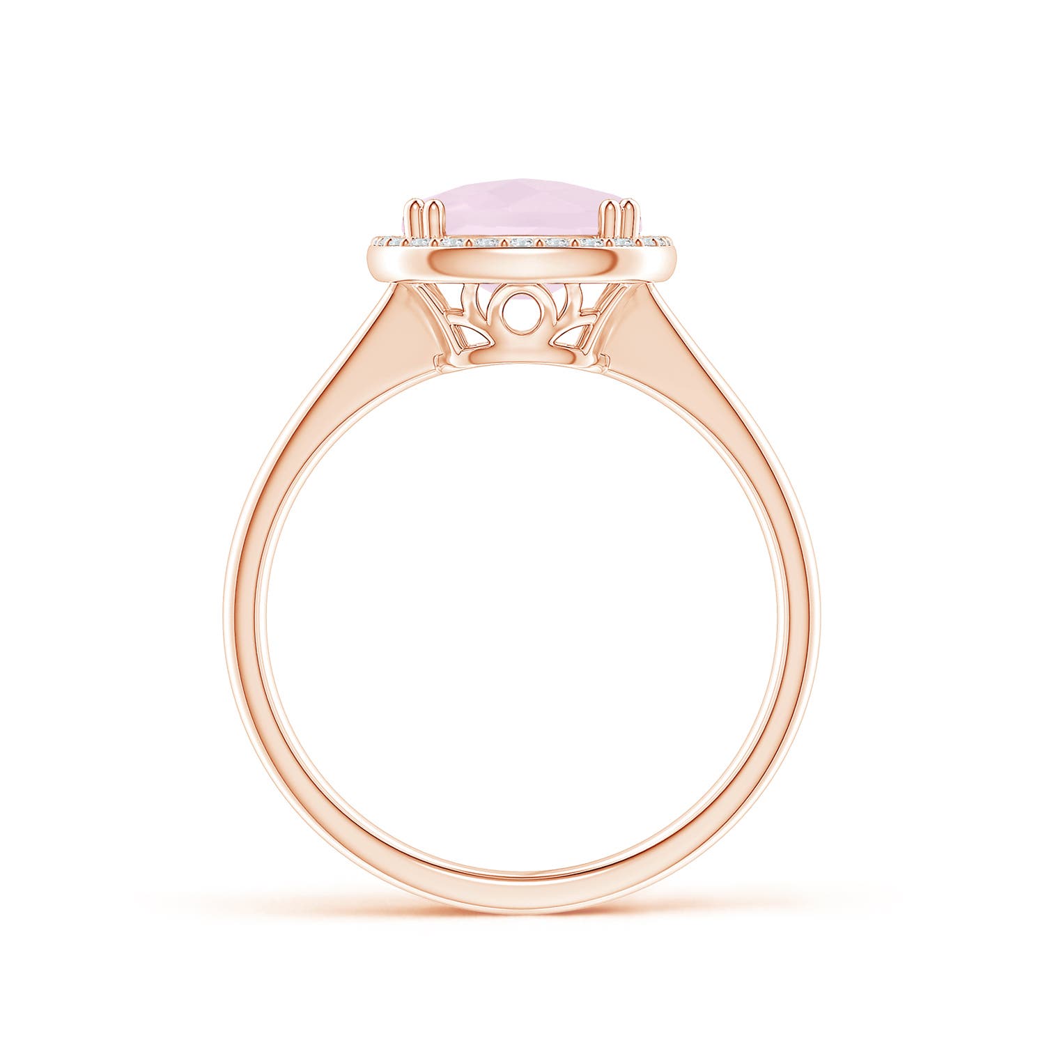 A - Rose Quartz / 2.88 CT / 14 KT Rose Gold