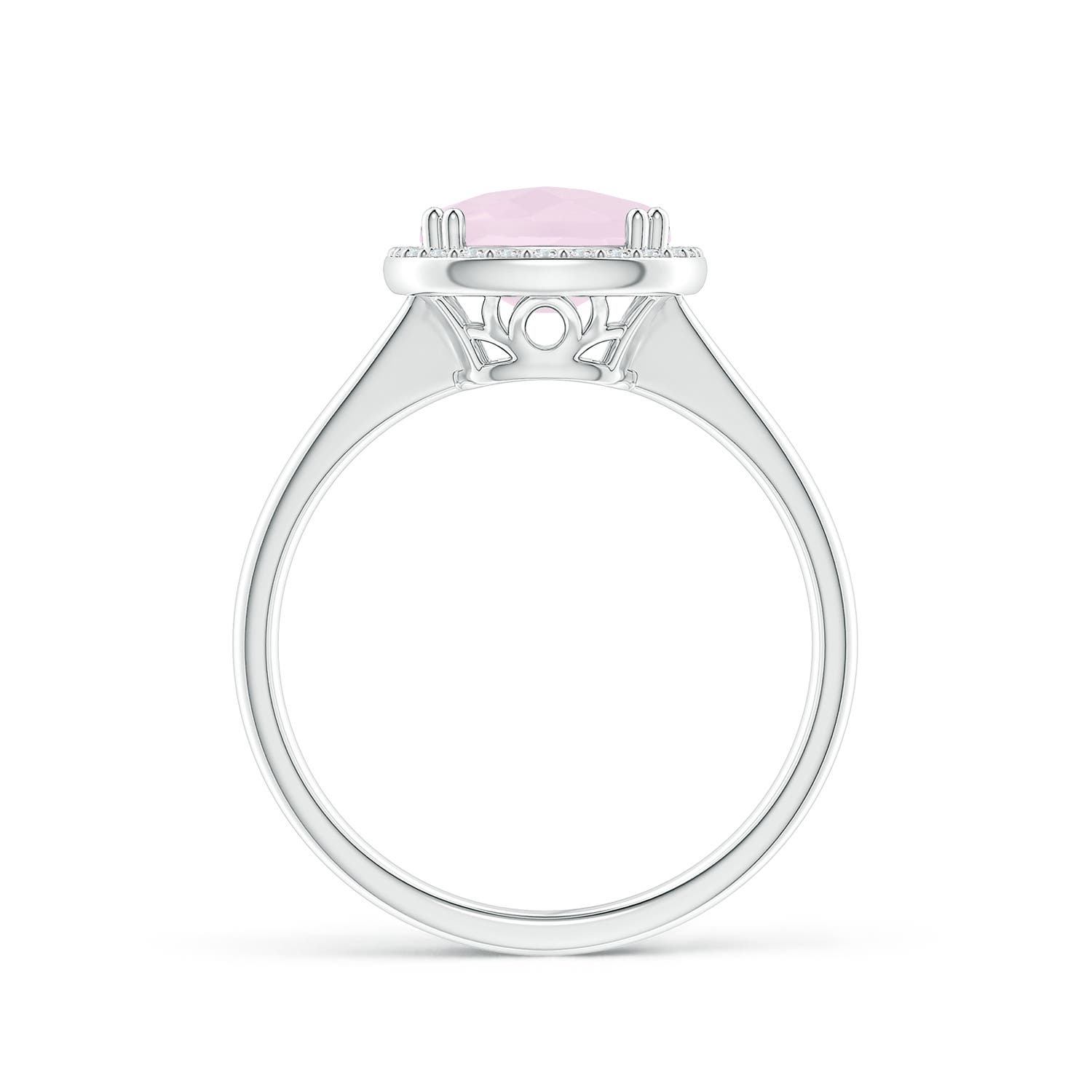 A - Rose Quartz / 2.88 CT / 14 KT White Gold