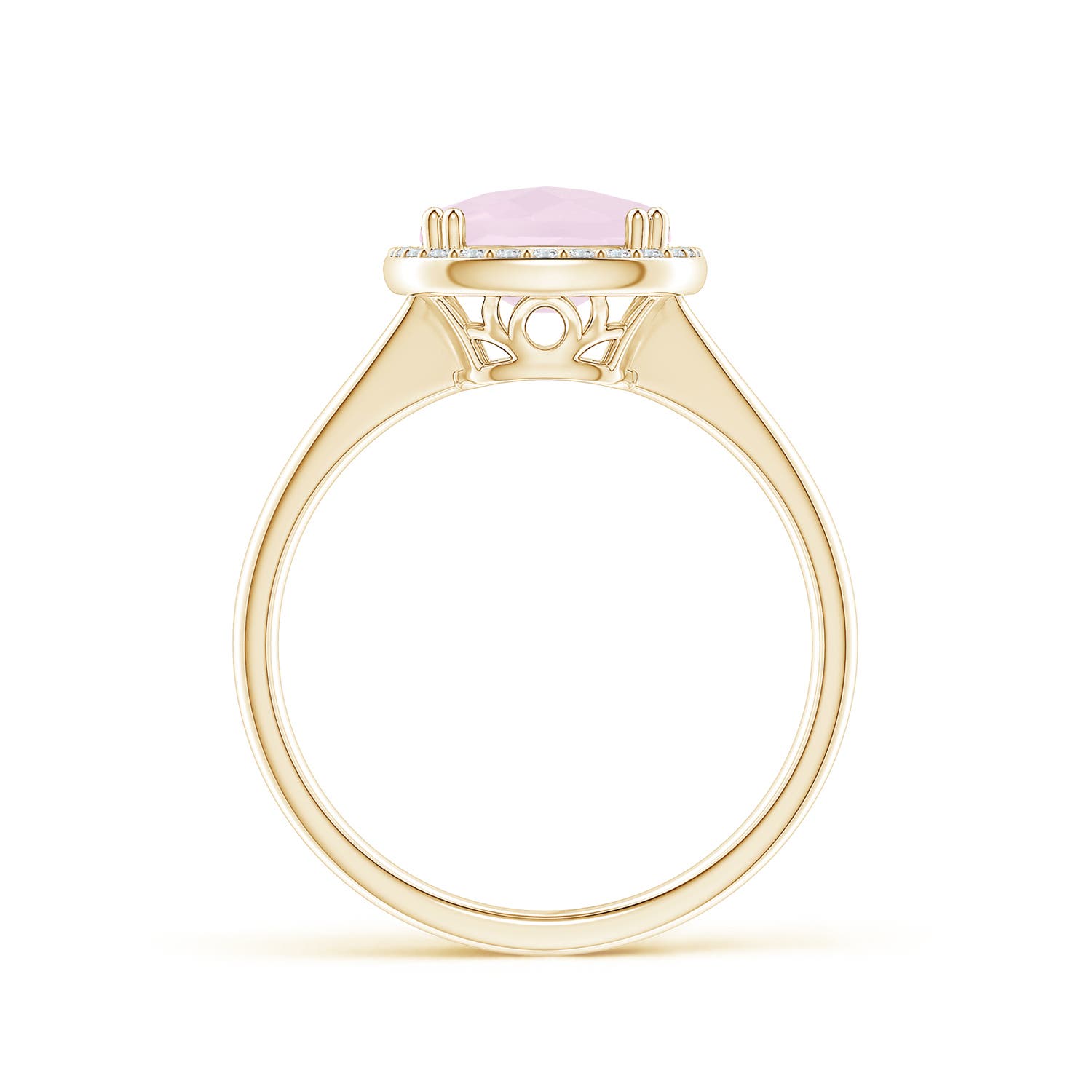 A - Rose Quartz / 2.88 CT / 14 KT Yellow Gold