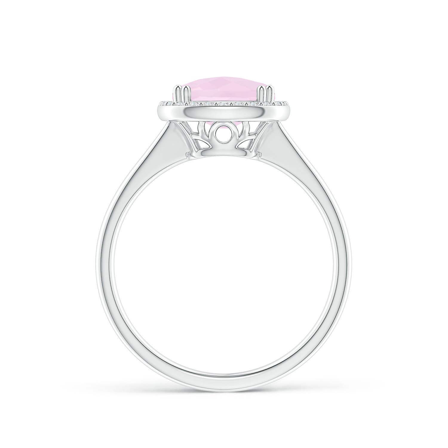 AA - Rose Quartz / 2.88 CT / 14 KT White Gold