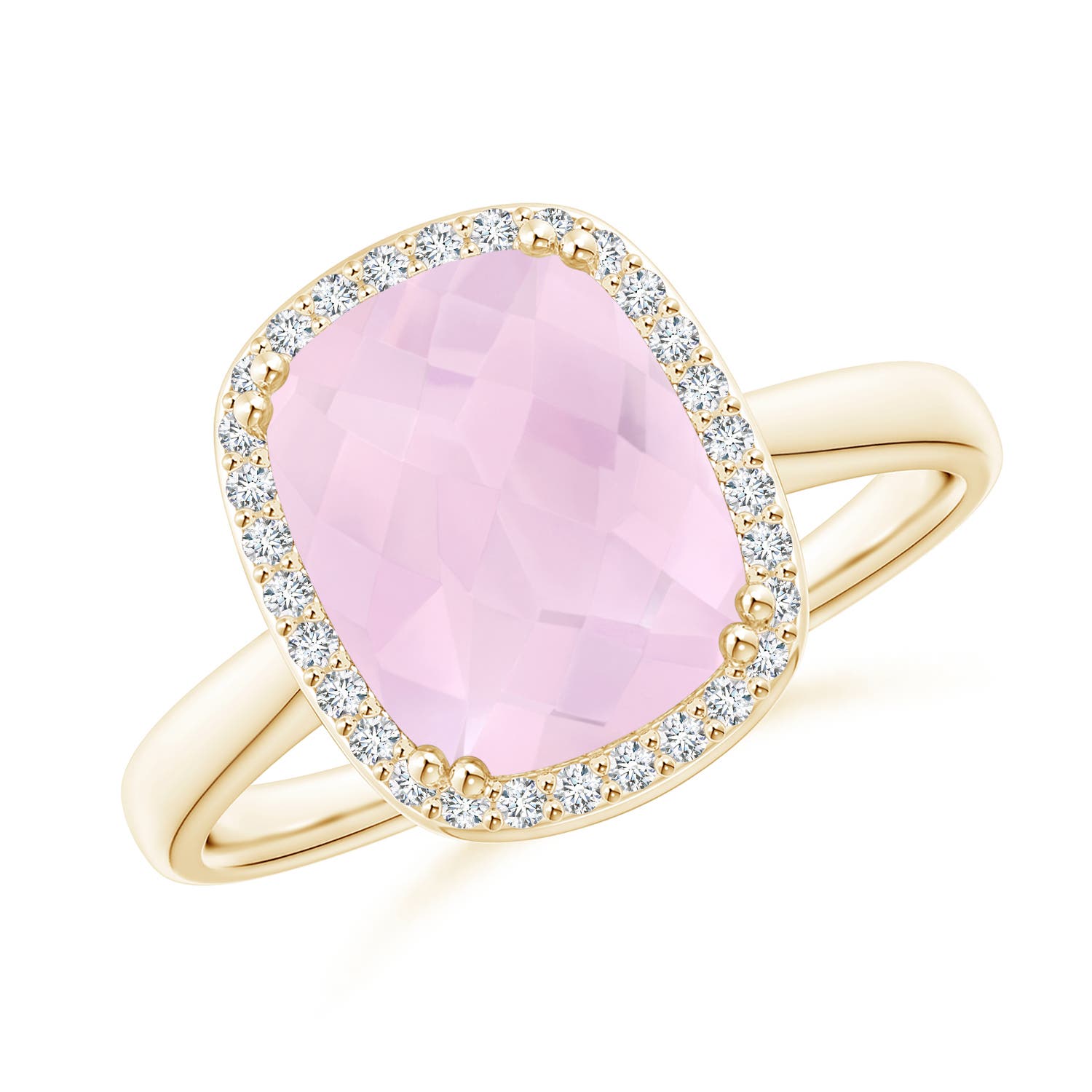 AA - Rose Quartz / 2.88 CT / 14 KT Yellow Gold