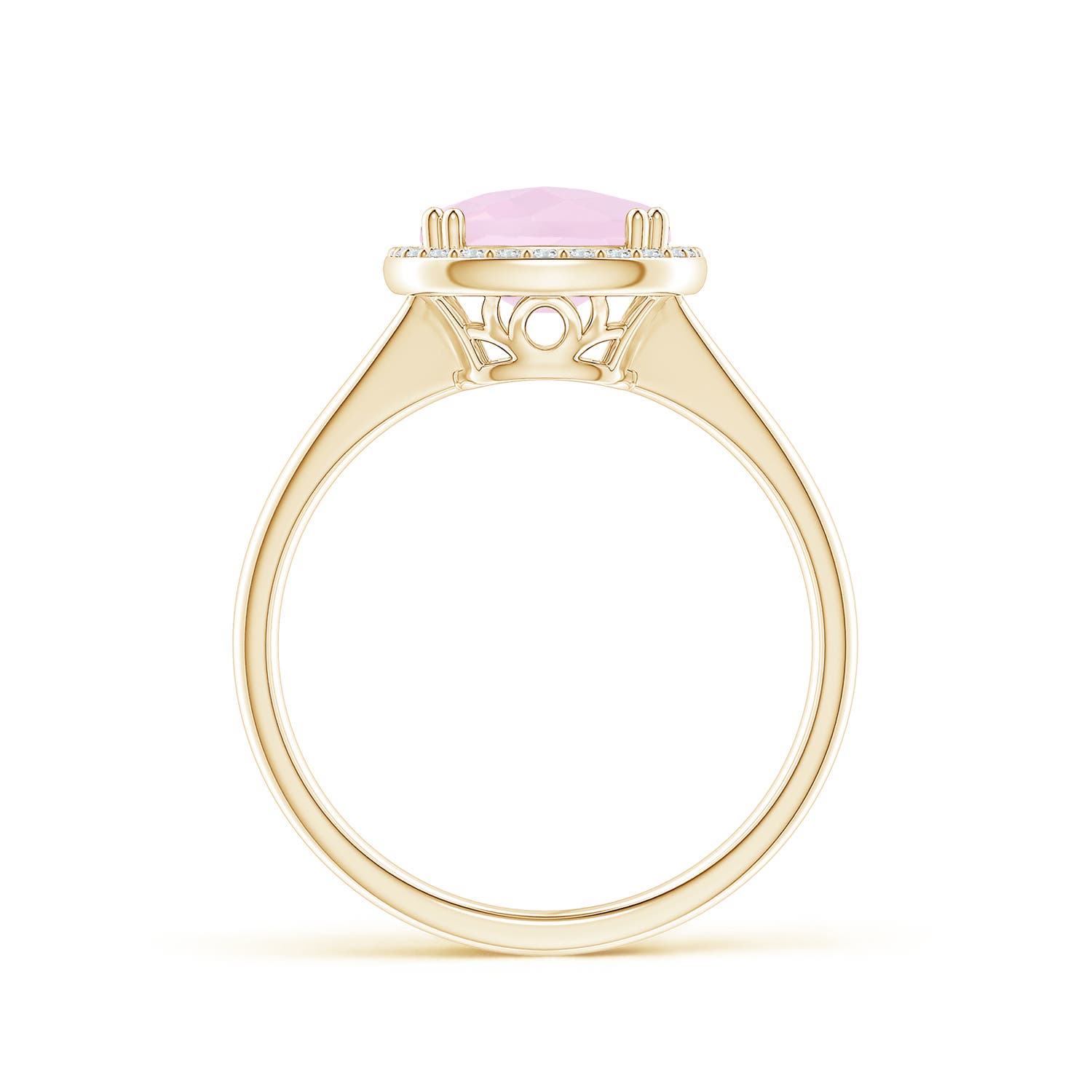 AA - Rose Quartz / 2.88 CT / 14 KT Yellow Gold