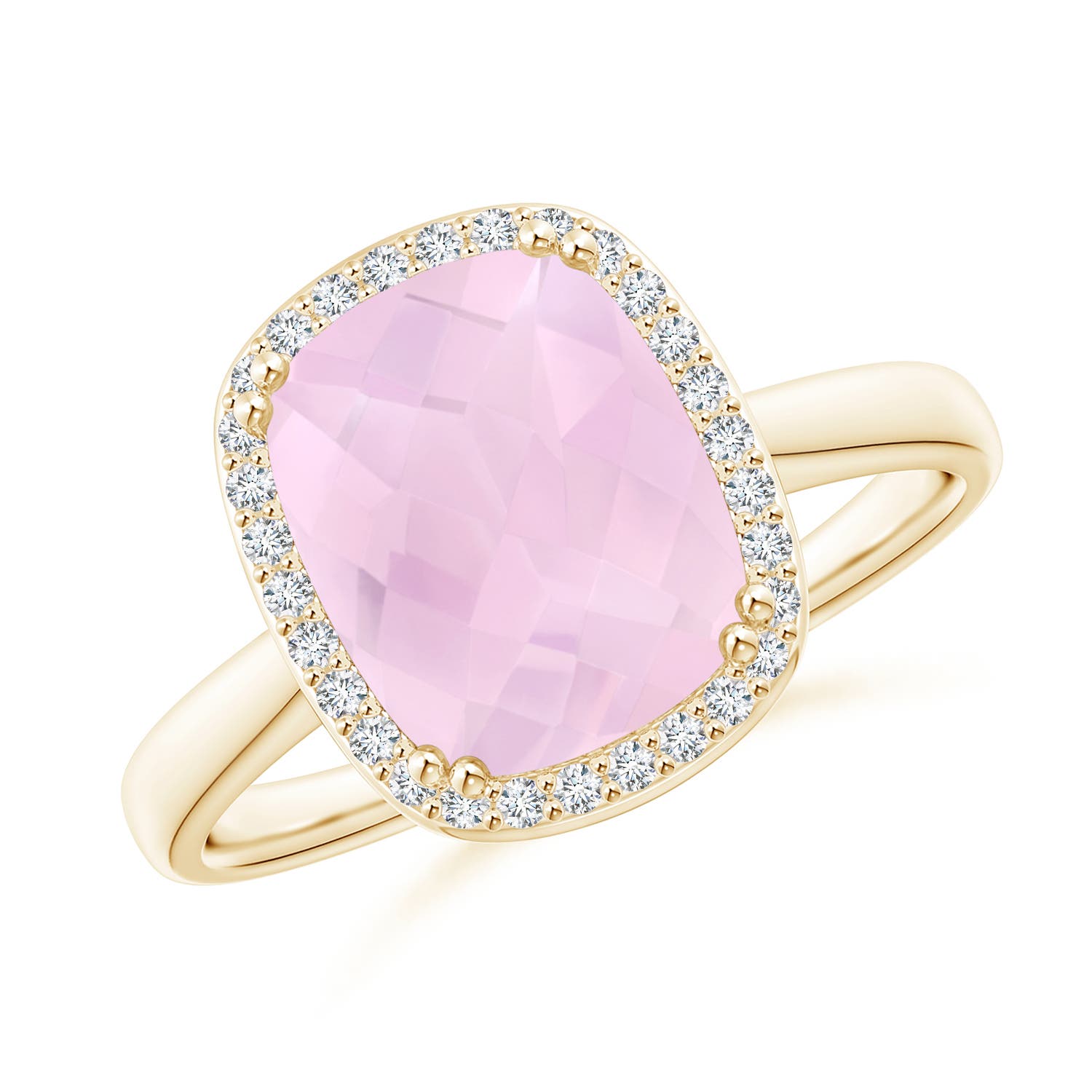 AAA - Rose Quartz / 2.88 CT / 14 KT Yellow Gold