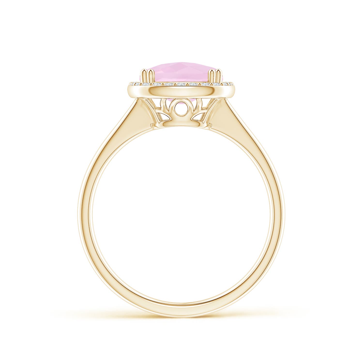 AAA - Rose Quartz / 2.88 CT / 14 KT Yellow Gold