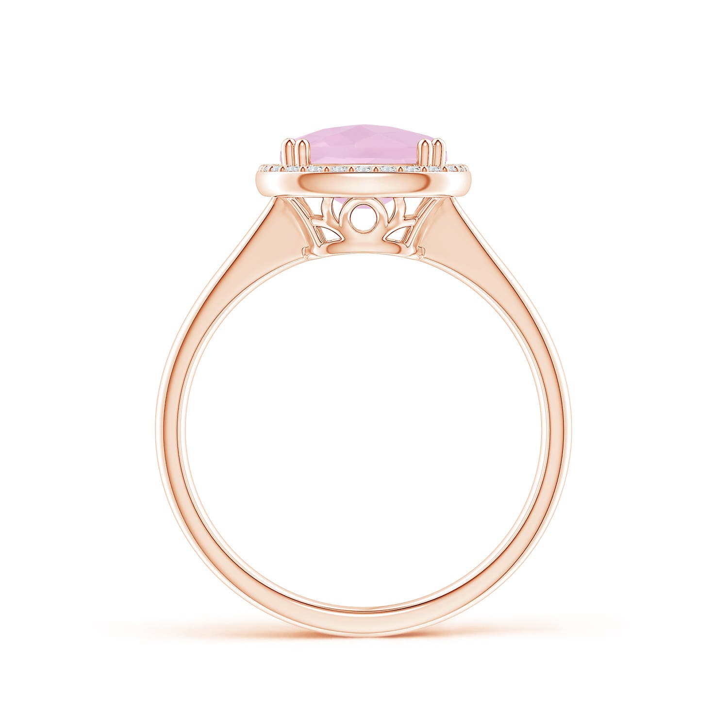 AAAA - Rose Quartz / 2.88 CT / 14 KT Rose Gold