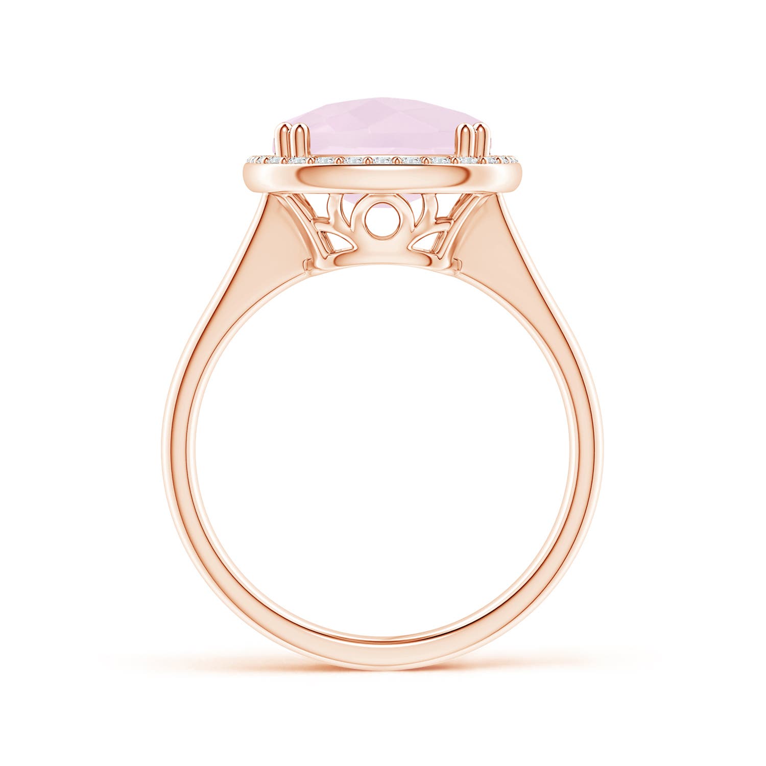 A - Rose Quartz / 4.94 CT / 14 KT Rose Gold