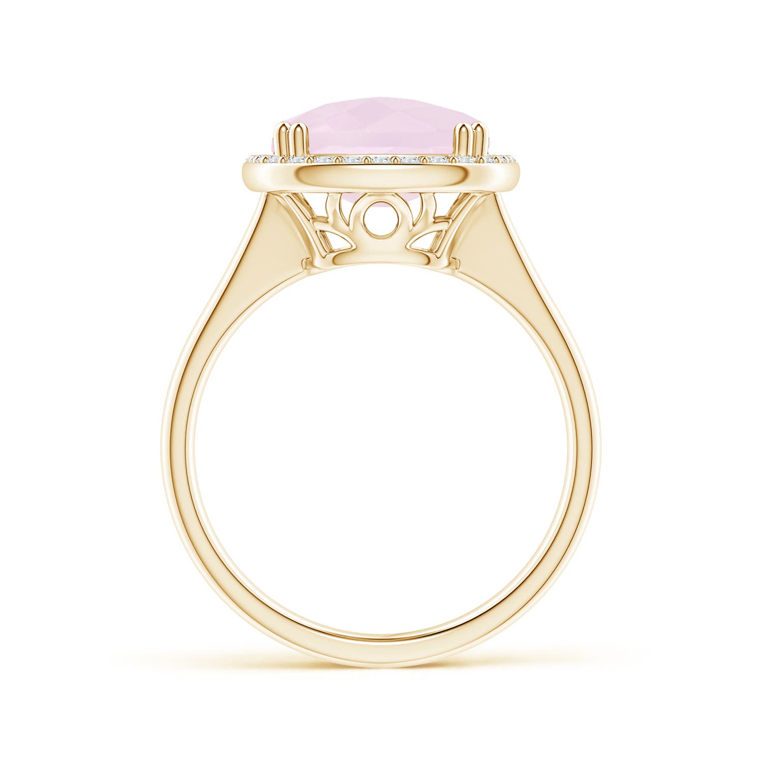 A - Rose Quartz / 4.94 CT / 14 KT Yellow Gold