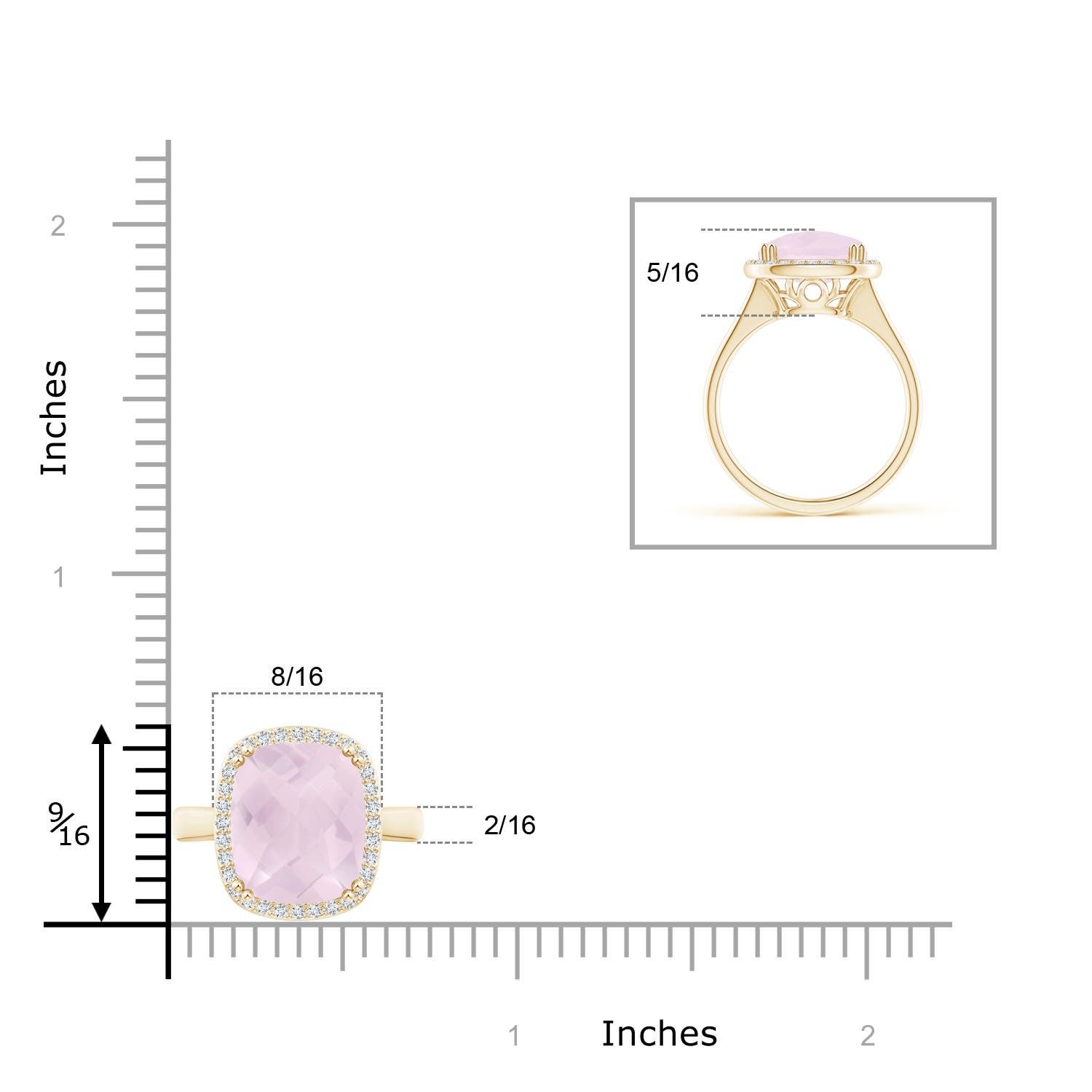 A - Rose Quartz / 4.94 CT / 14 KT Yellow Gold